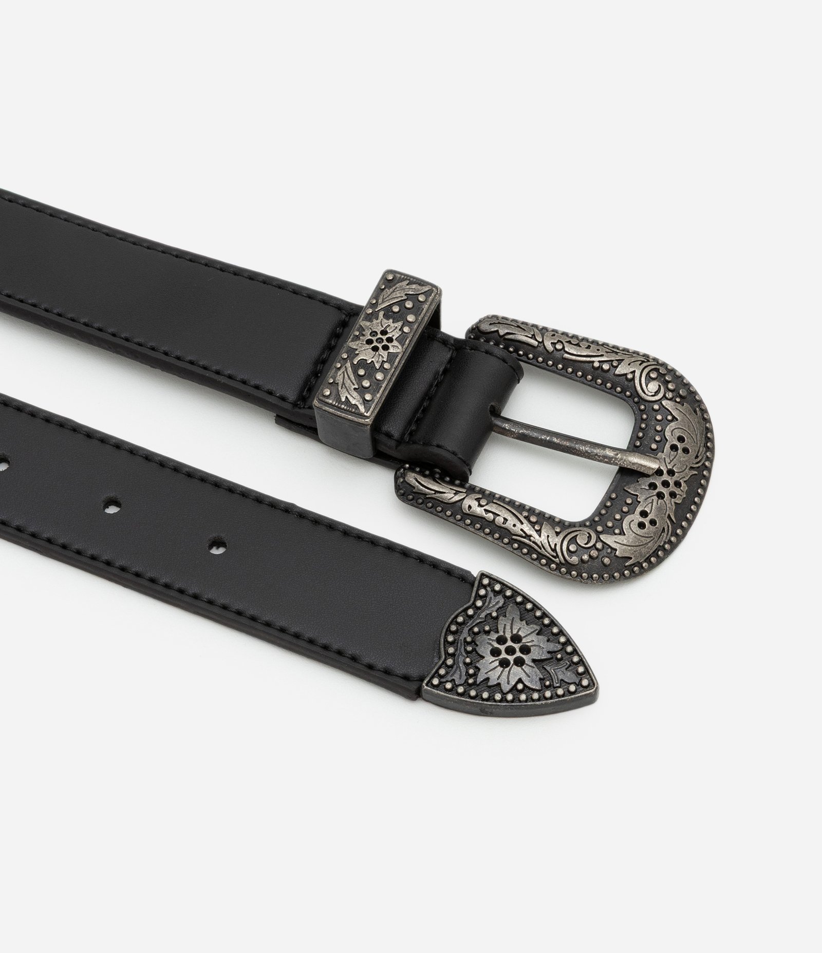 Cinto com Fivela Western Preto 2