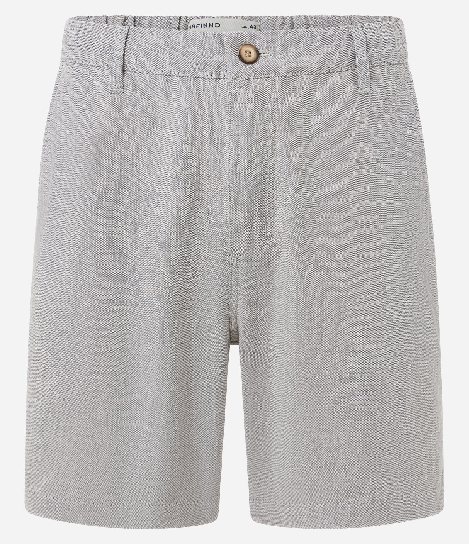 Bermuda Slim em Oxford com Bolso Cinza 1