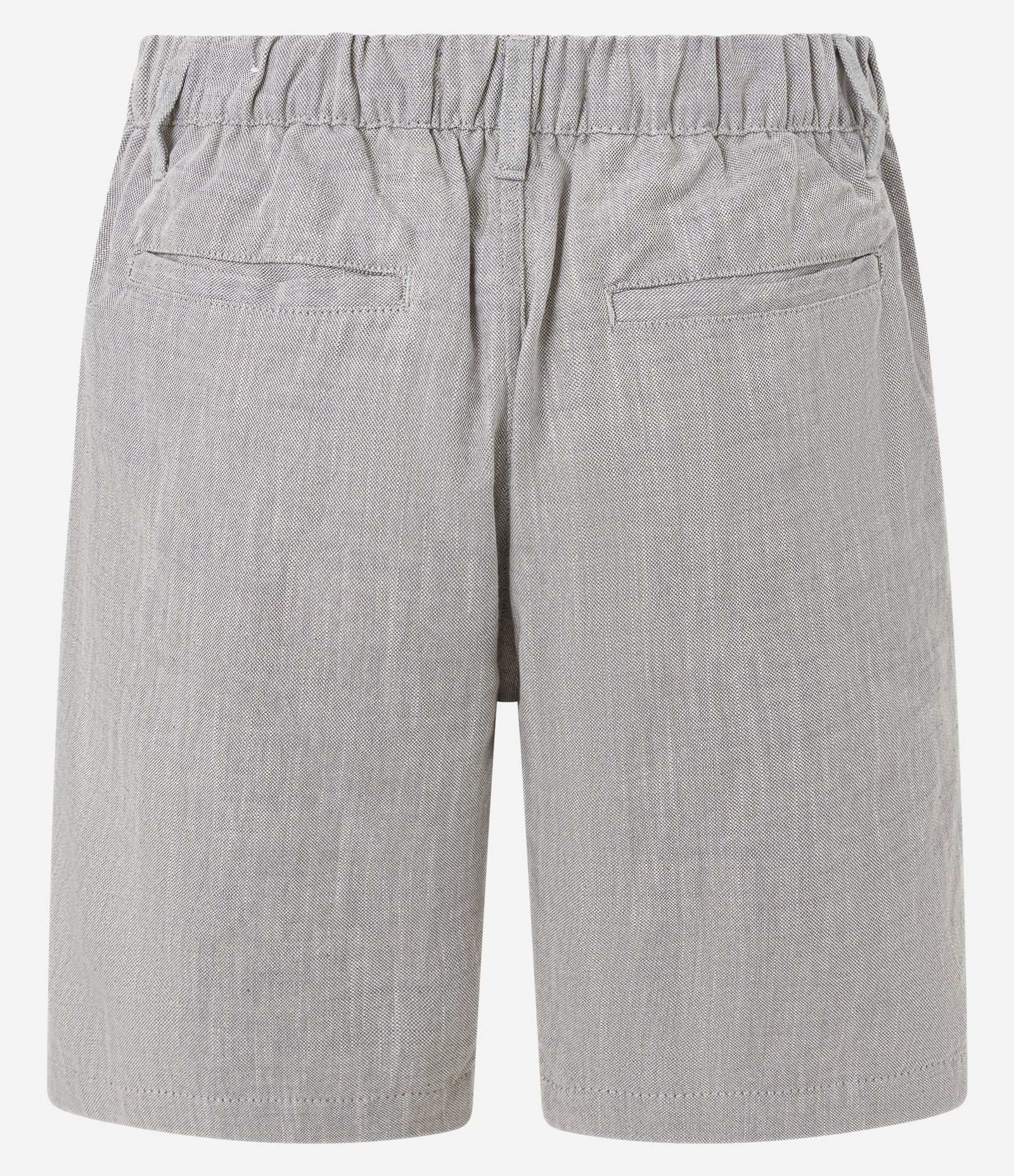 Bermuda Slim em Oxford com Bolso Cinza 3