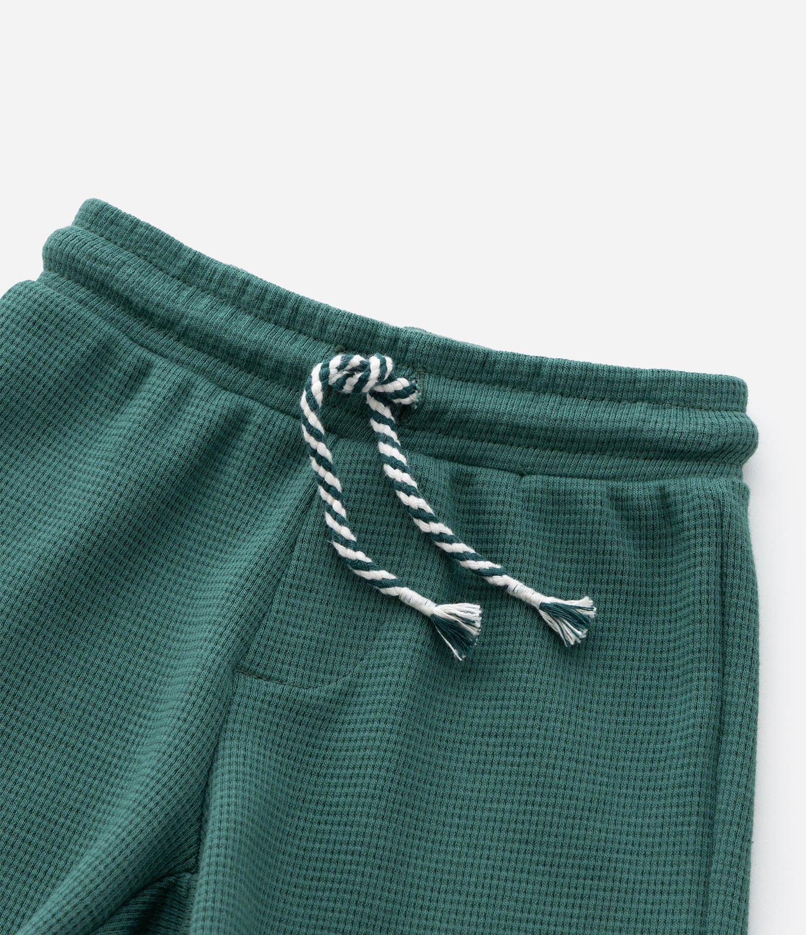 Bermuda Infantil com Textura Waffle - Tam 1 a 6 Anos Verde 5