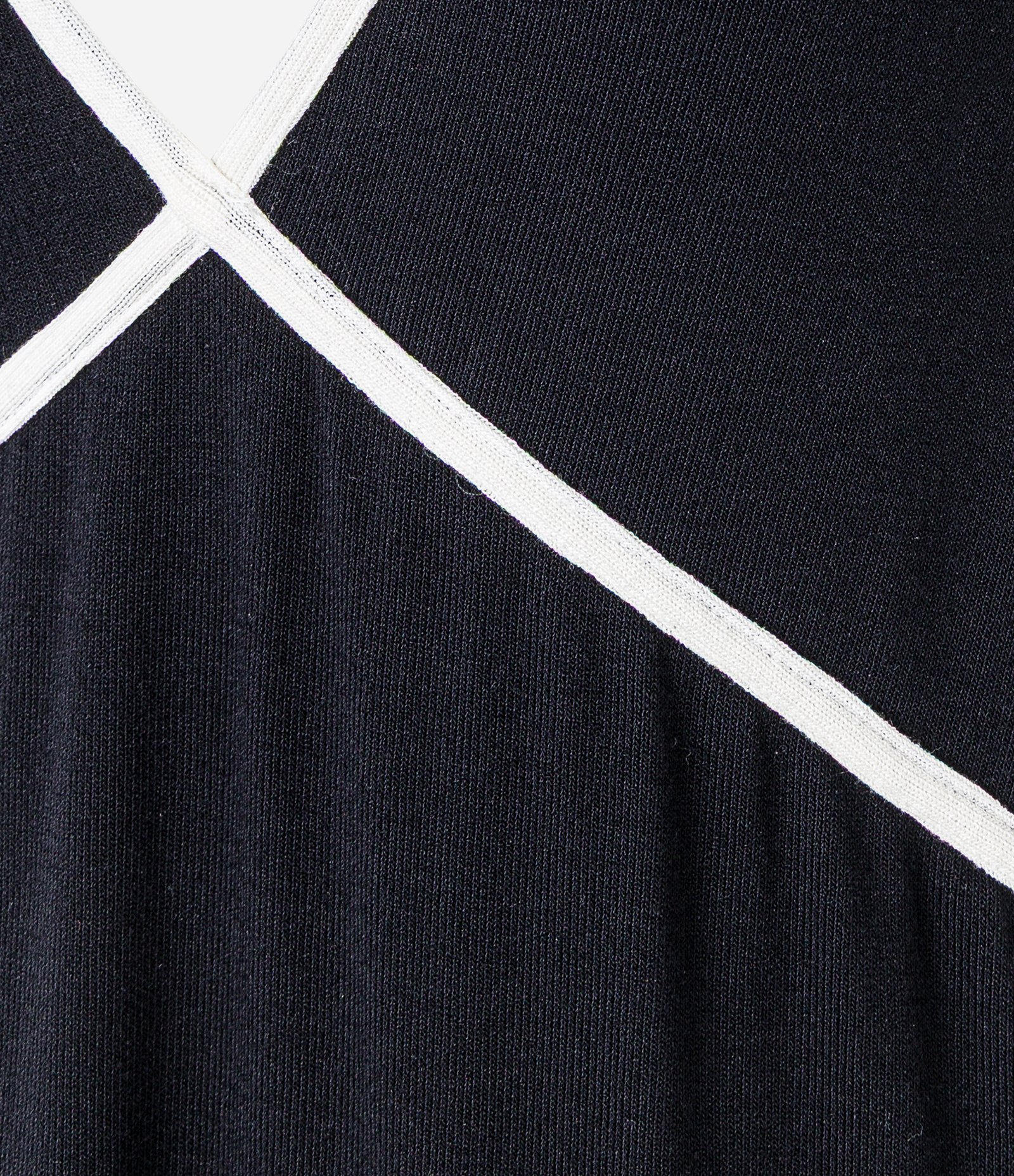 Saída de Praia Vestido em Viscose com Viés Contrastante Preto 8