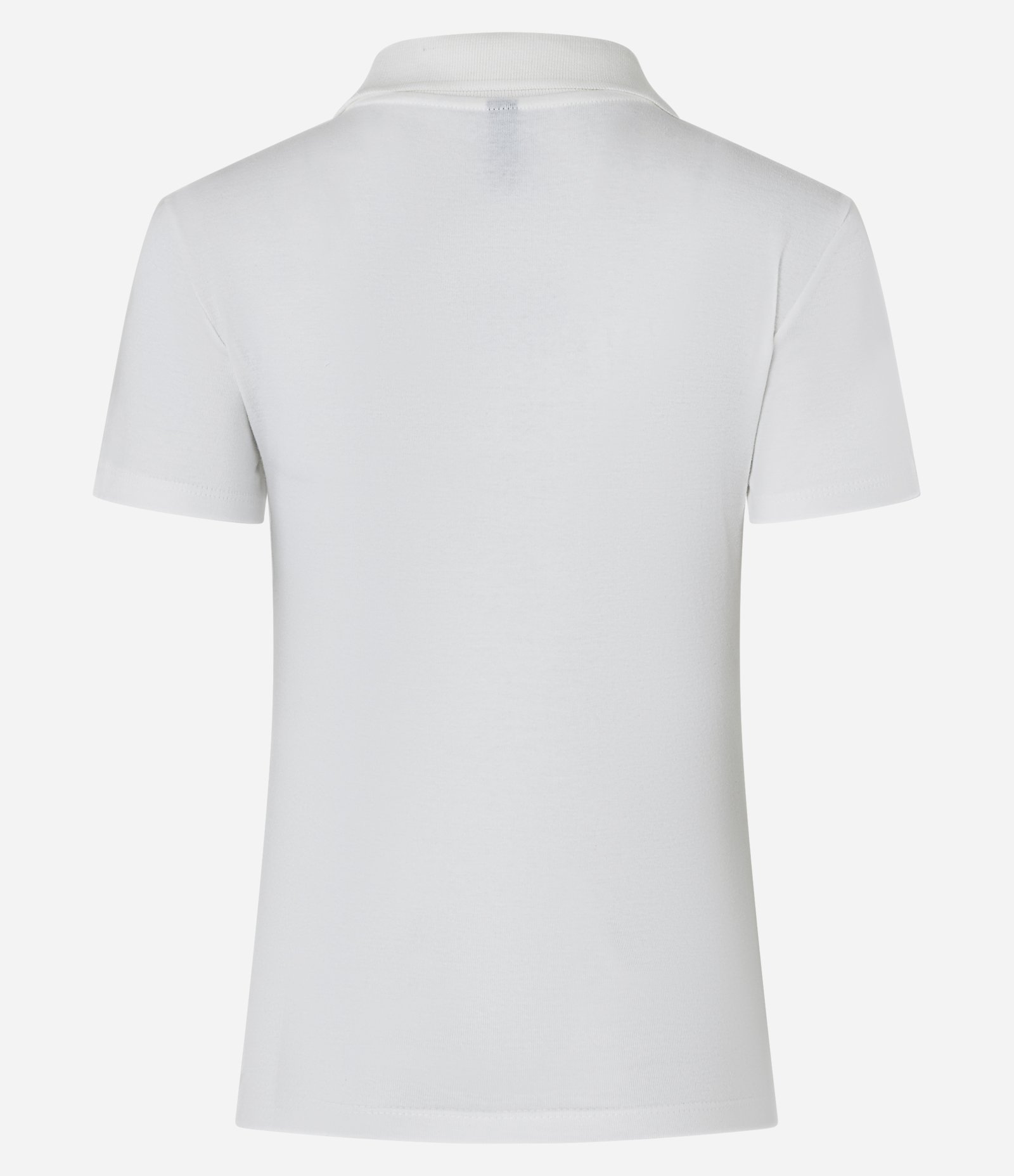 Blusa Polo em Ribana com Fendinha Lateral Branco 9