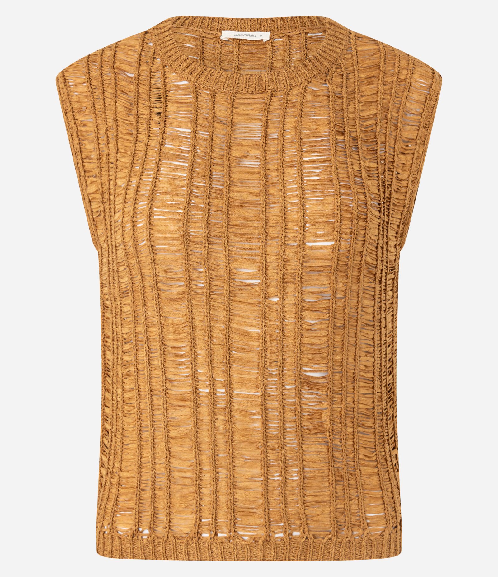 Blusa em Tricô com Textura Diferenciada Marrom 5