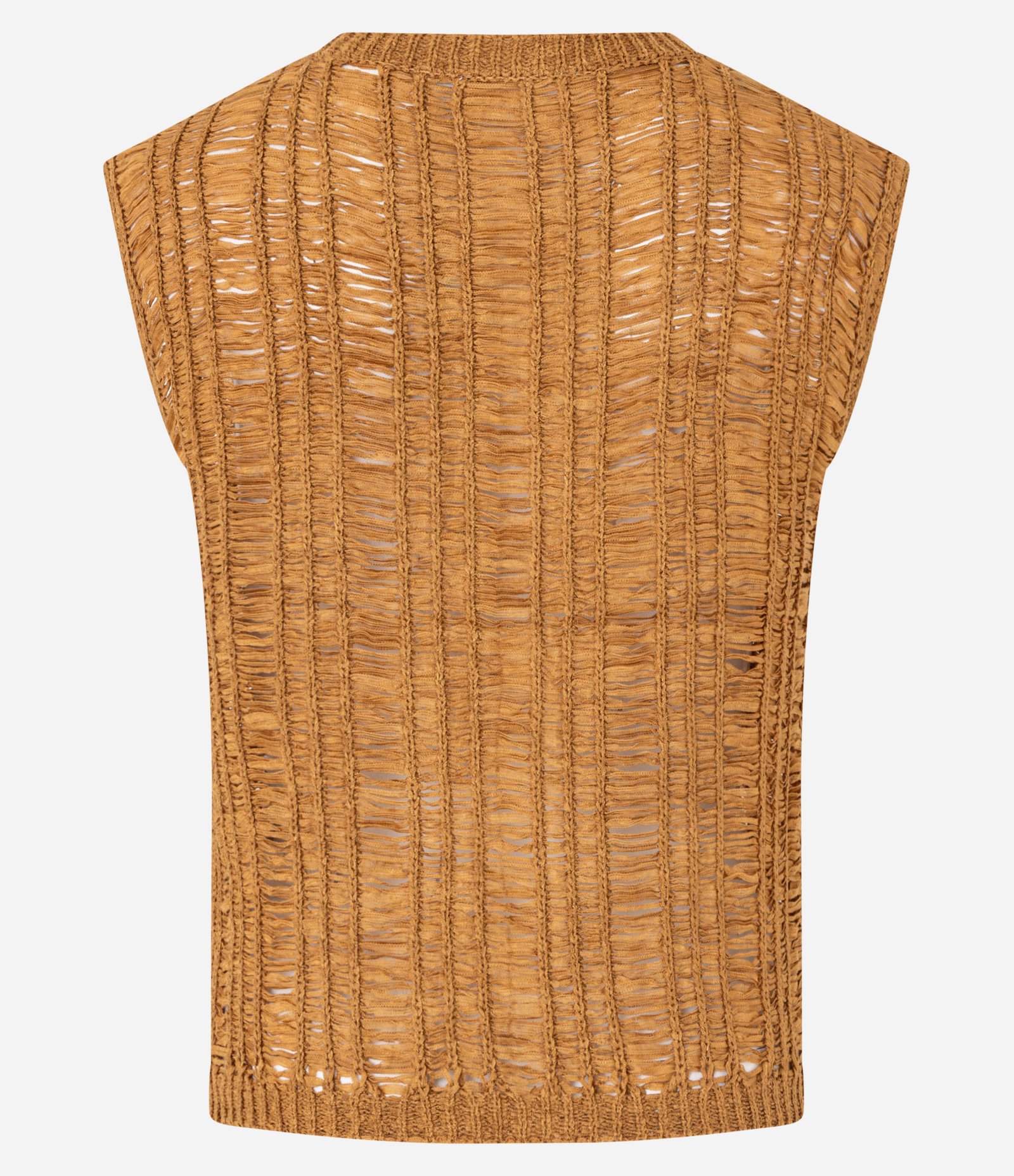 Blusa em Tricô com Textura Diferenciada Marrom 7