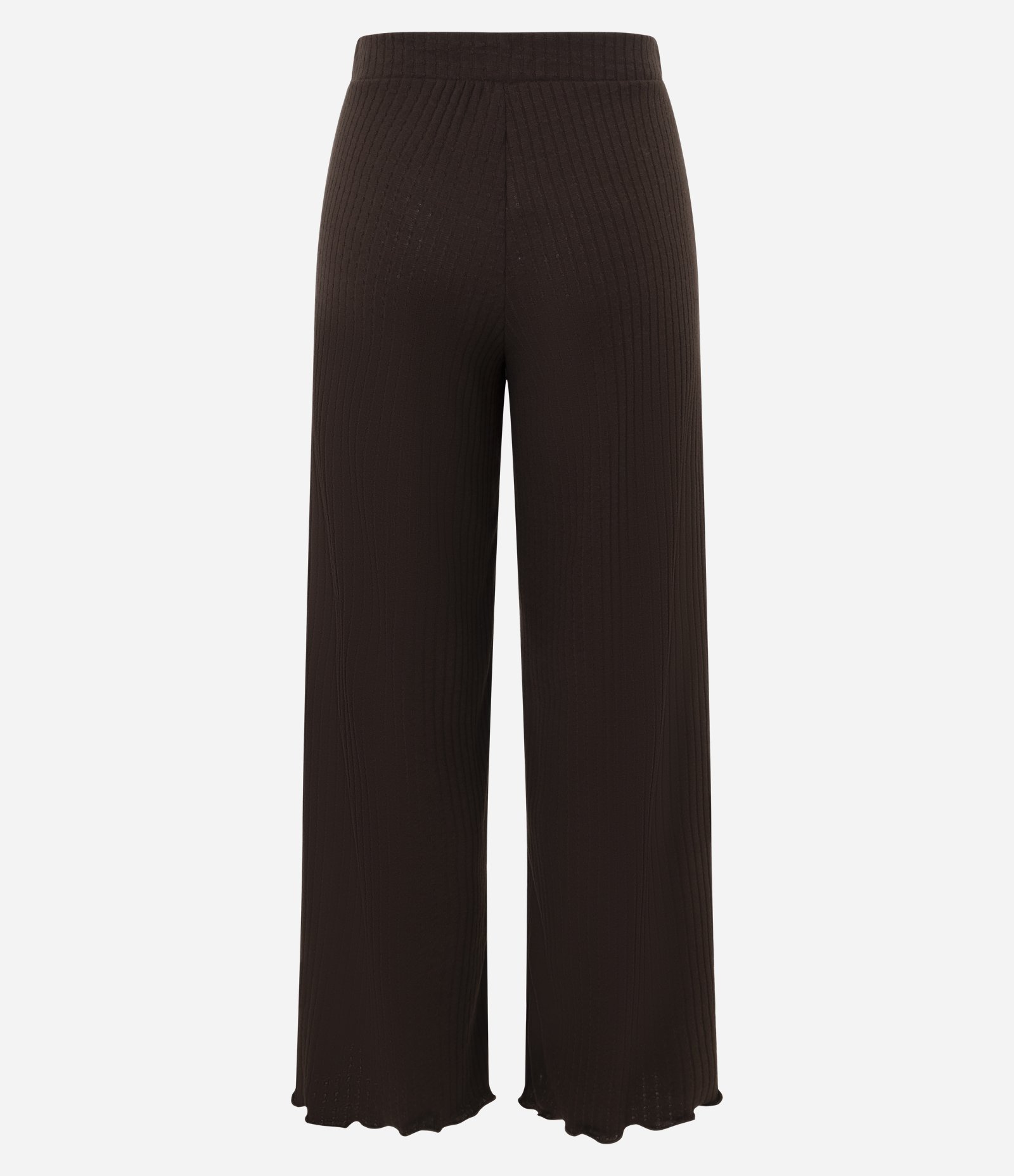 Calça Reta em Ribana com Cintura Média 3