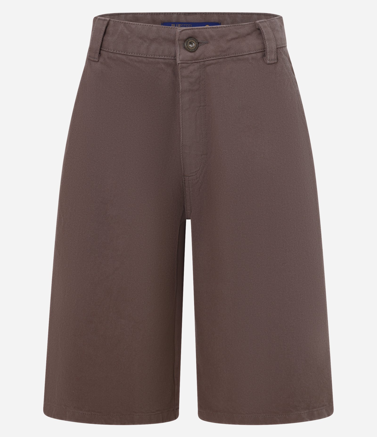 Bermuda Jorts Oversized em Sarja Marrom 5