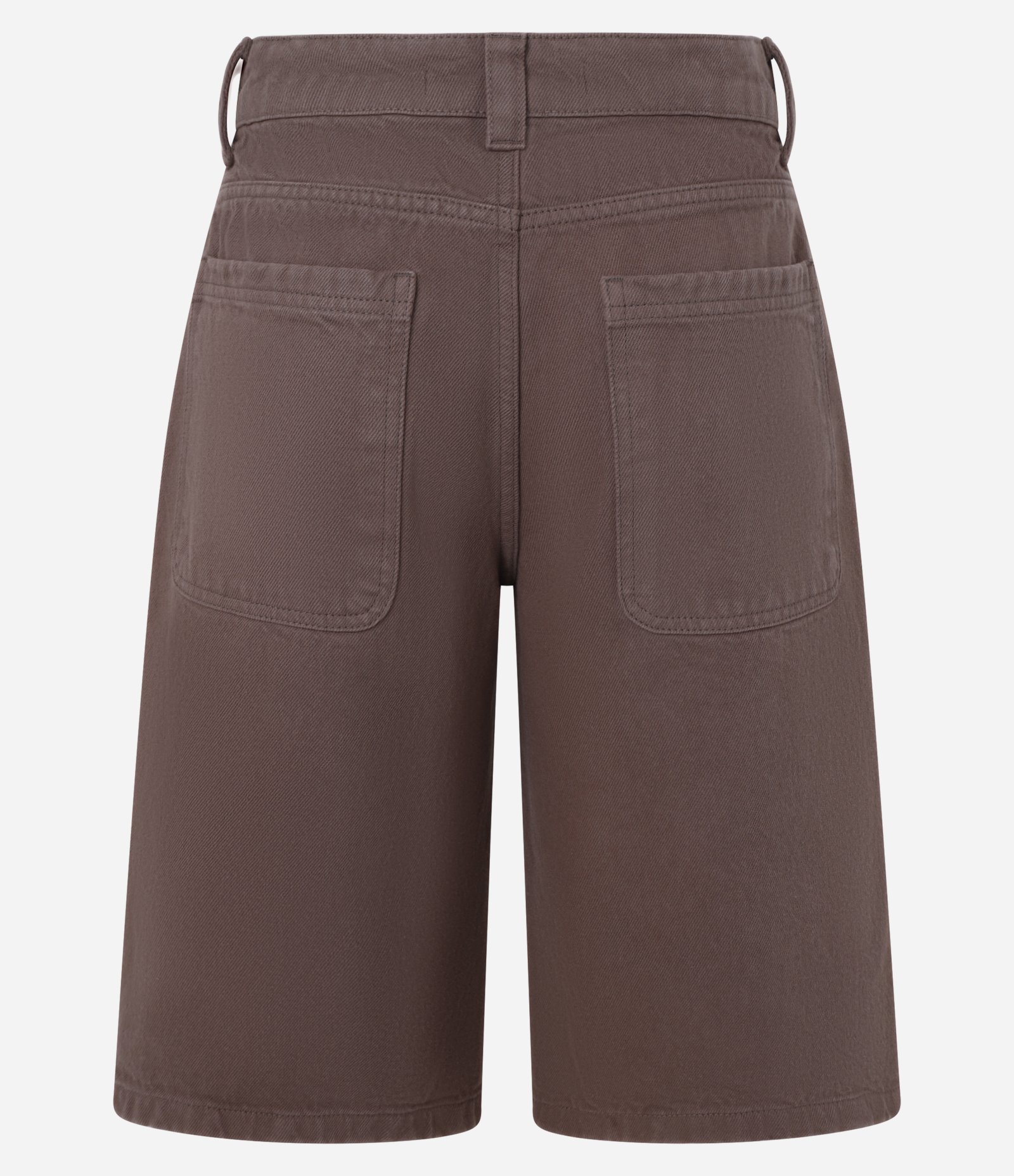Bermuda Jorts Oversized em Sarja Marrom 6