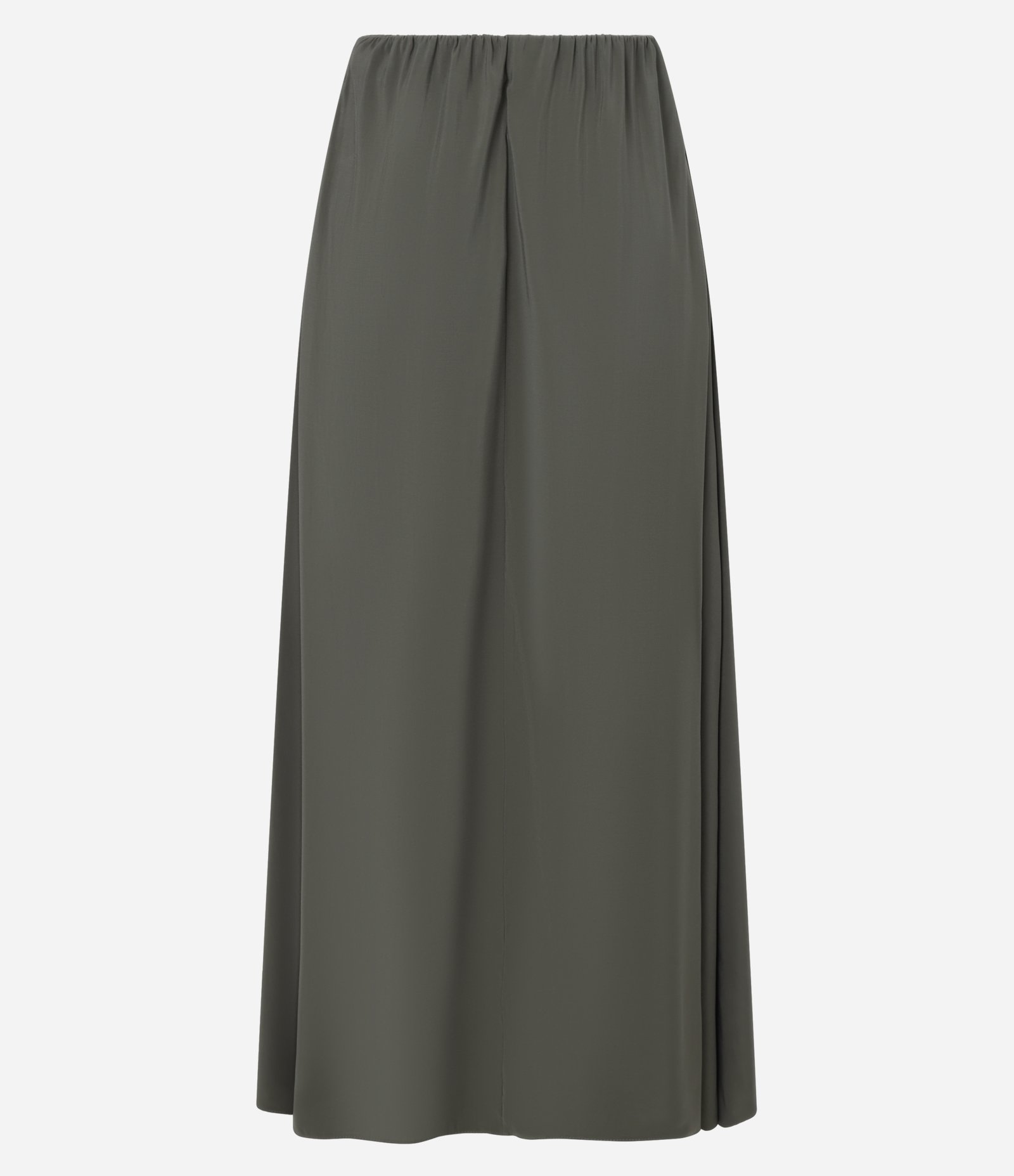 Saia Evasê Longa com Cintura Baixa e Bolsos Laterais Verde 2