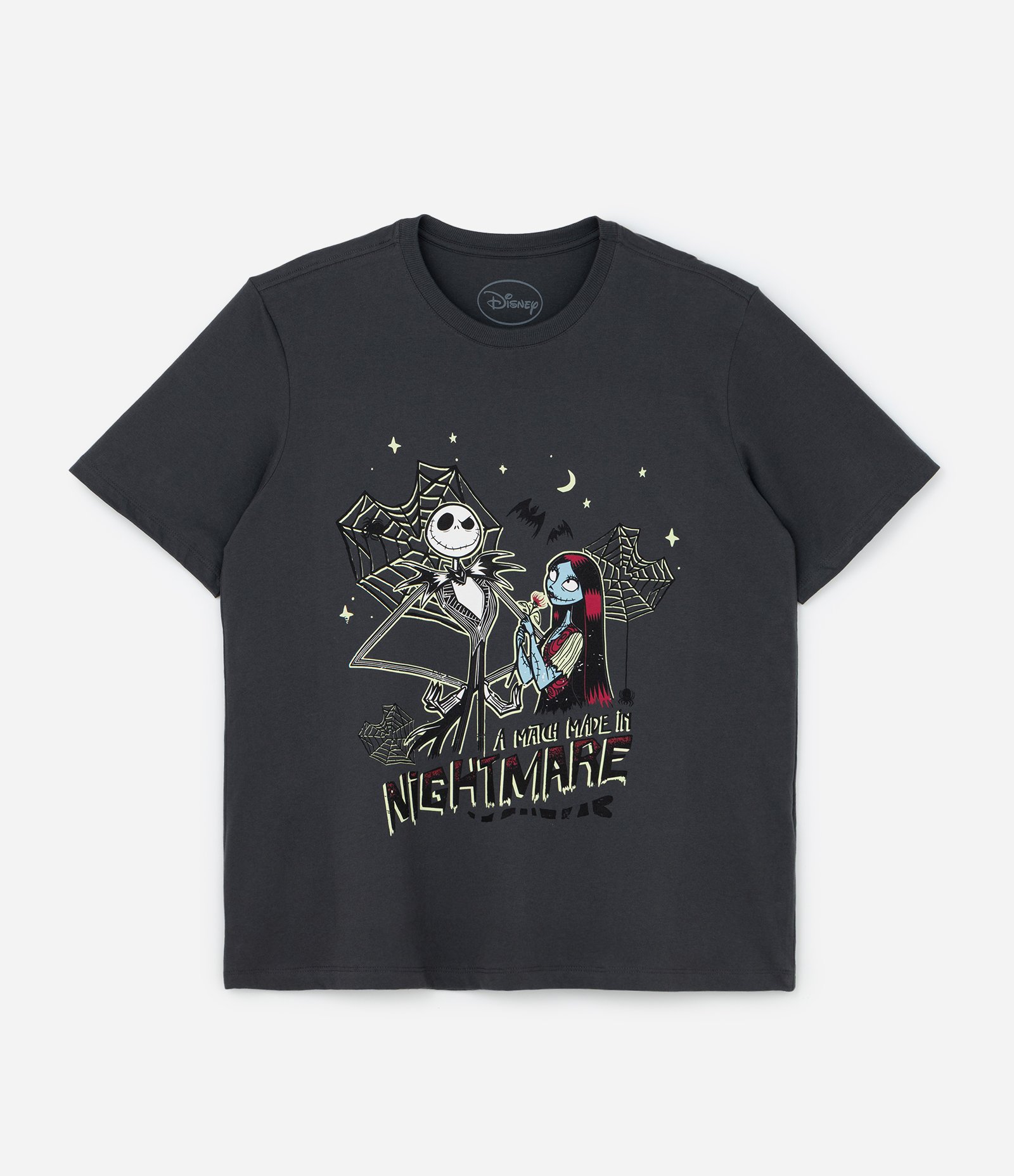 Camiseta Alongada Estonada com Estampa Nightmare Curve & Plus Size Cinza 4