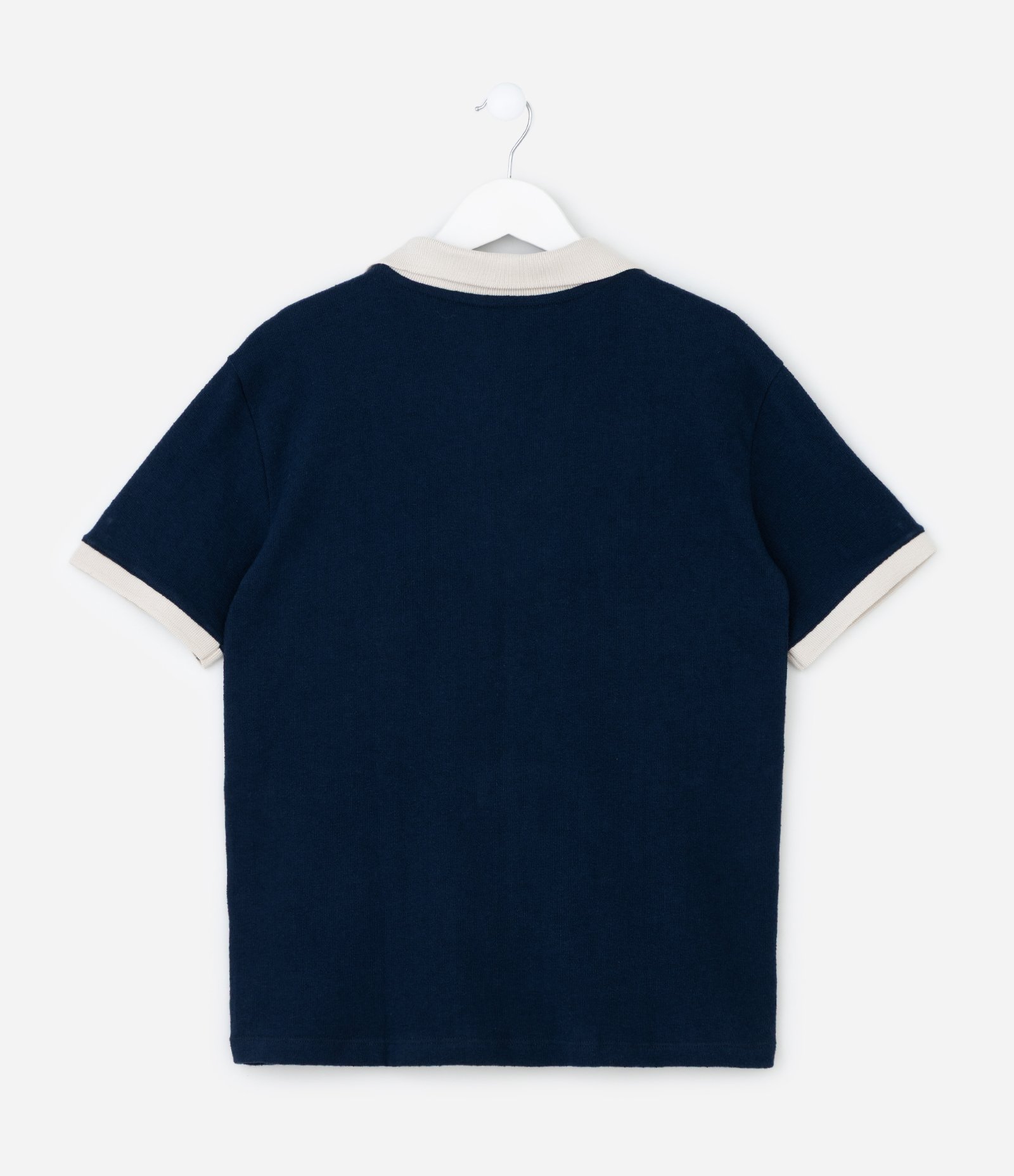Camiseta Polo Infantil com Lettering - Tam 5 a 14 Anos Azul 2