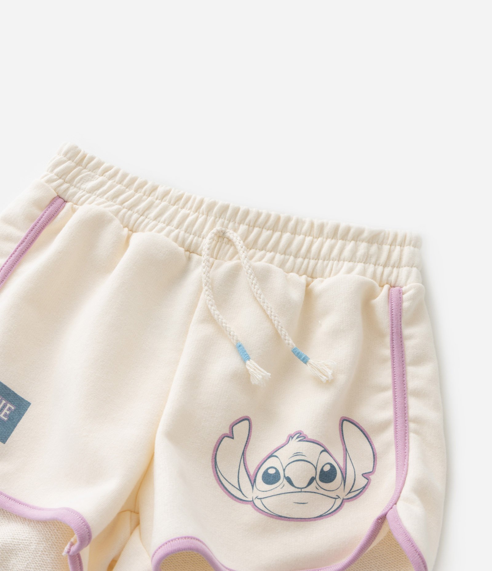 Conjunto Infantil em Algodão com Estampa Stitch - Tam 1 a 6 Anos Bege 8