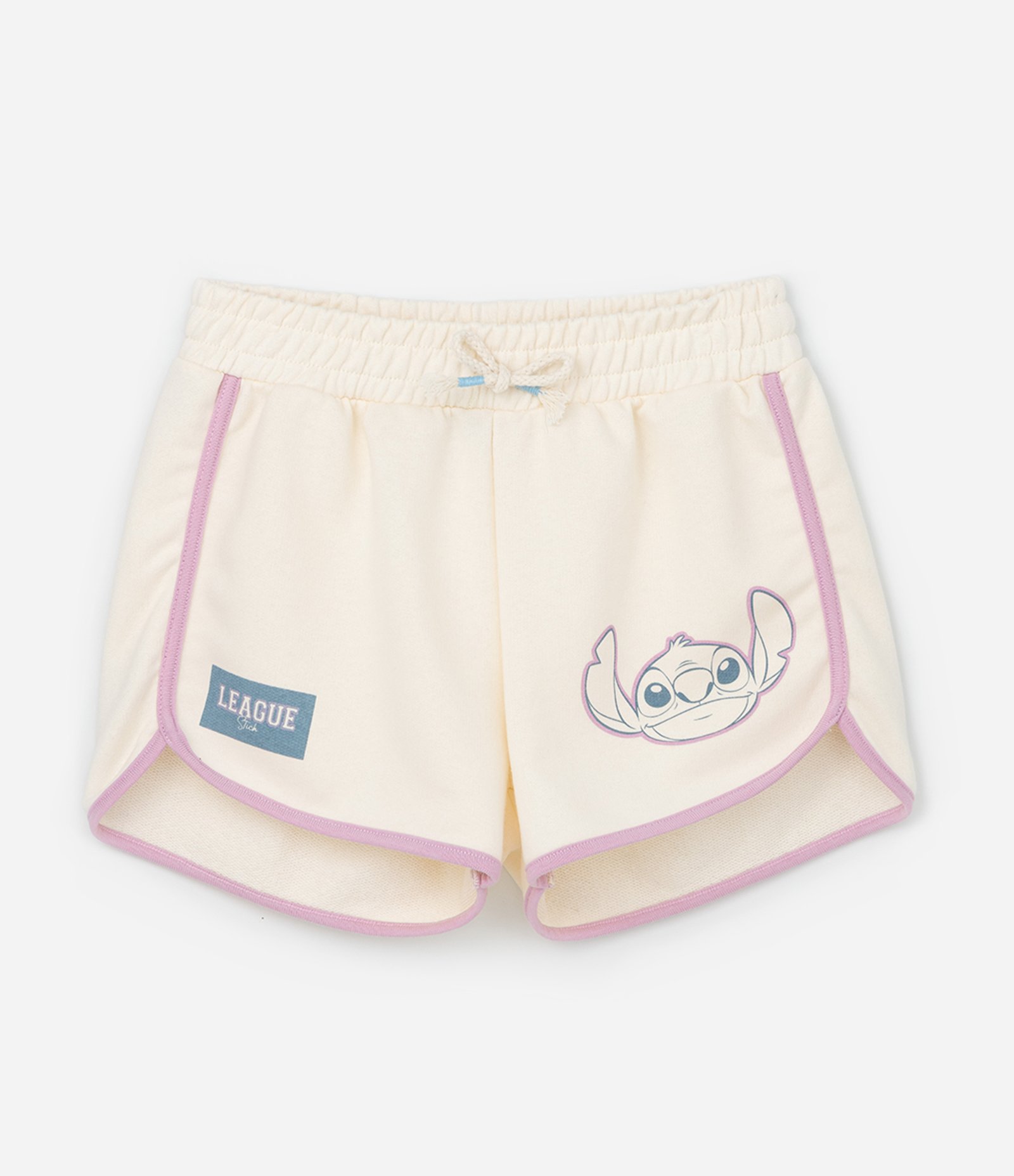 Conjunto Infantil em Algodão com Estampa Stitch - Tam 1 a 6 Anos Bege 4