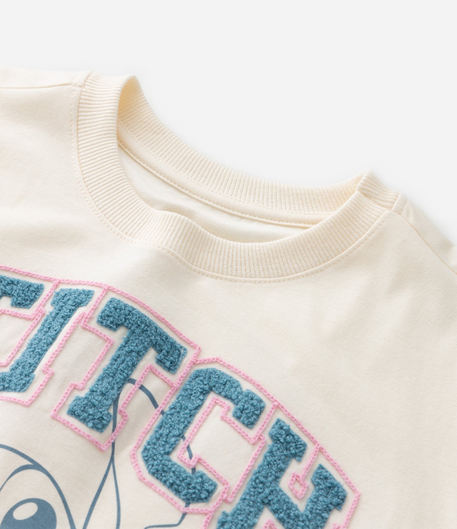 Conjunto Infantil em Algodão com Estampa Stitch - Tam 1 a 6 Anos Bege 7