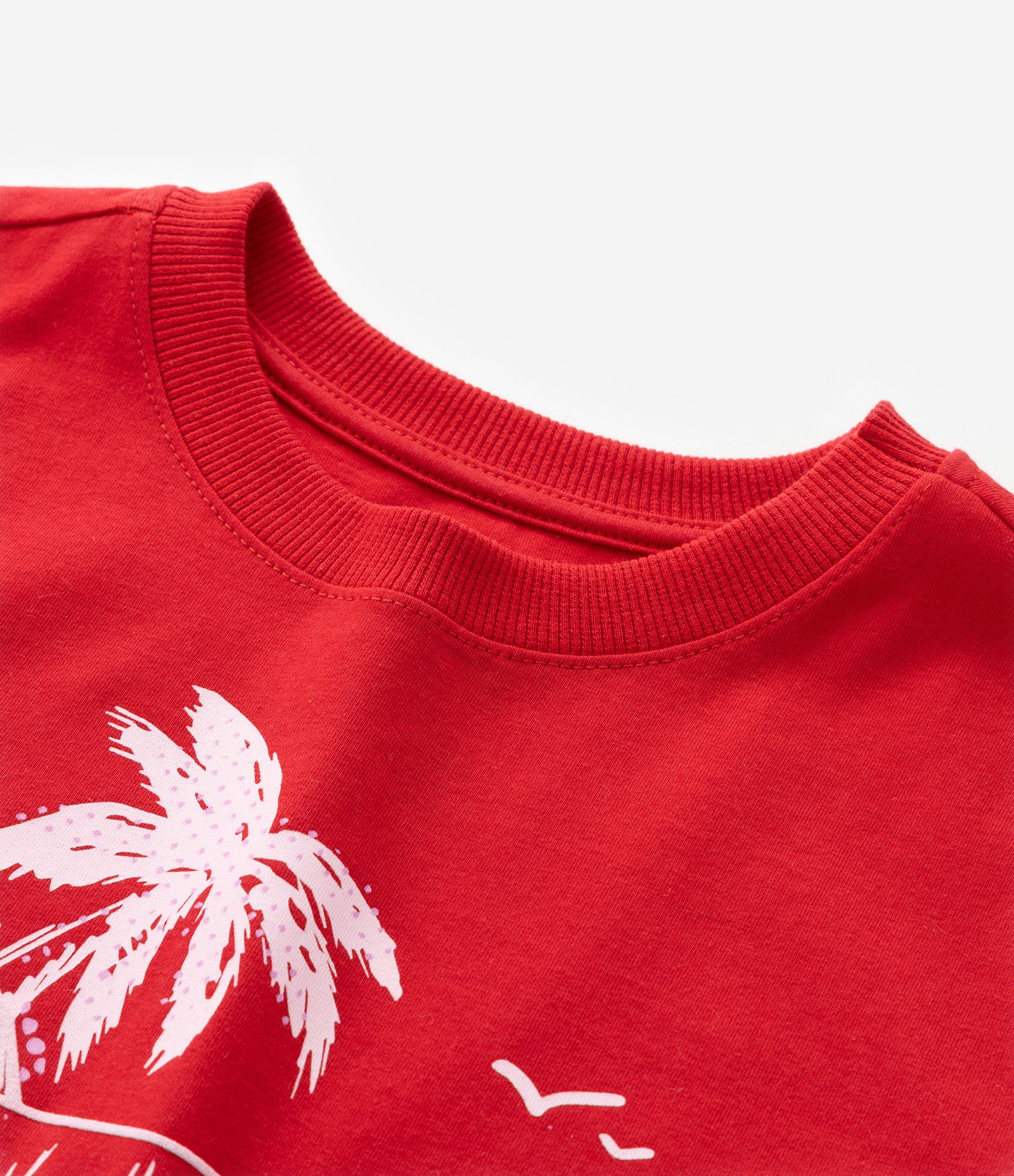 Camiseta Infantil Comfort com Estampa Stitch Rio de Janeiro - Tam 5 a 14 Anos Vermelho 5