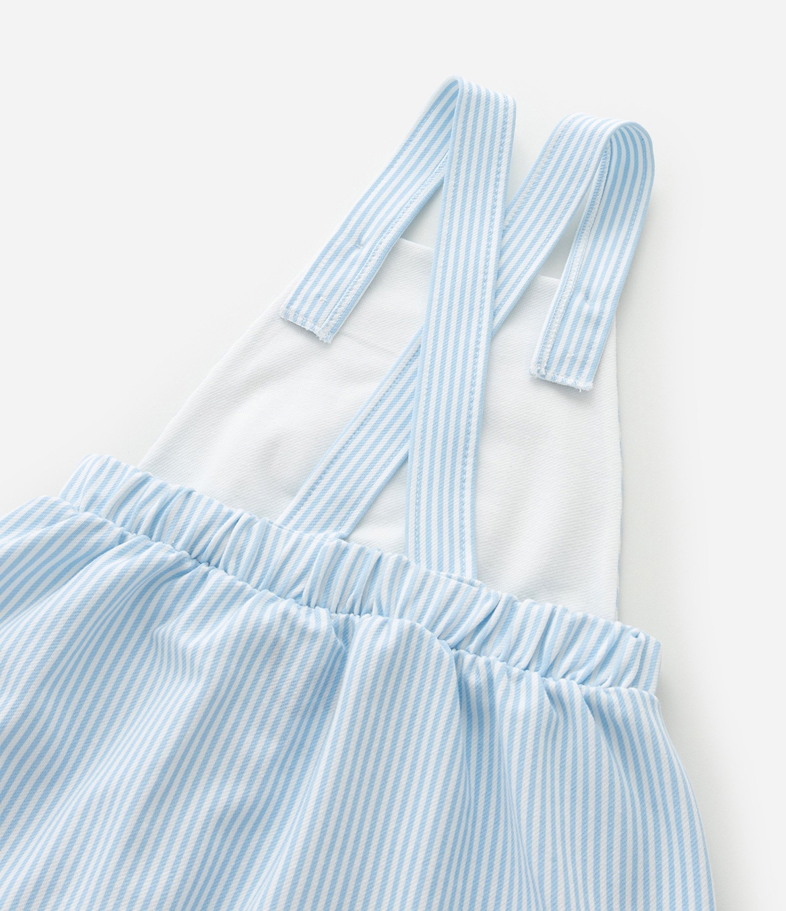 Salopete Infantil Slim Listrada com Estampa Bluey e Camiseta - Tam 1 a 6 Anos Branco/Azul 9