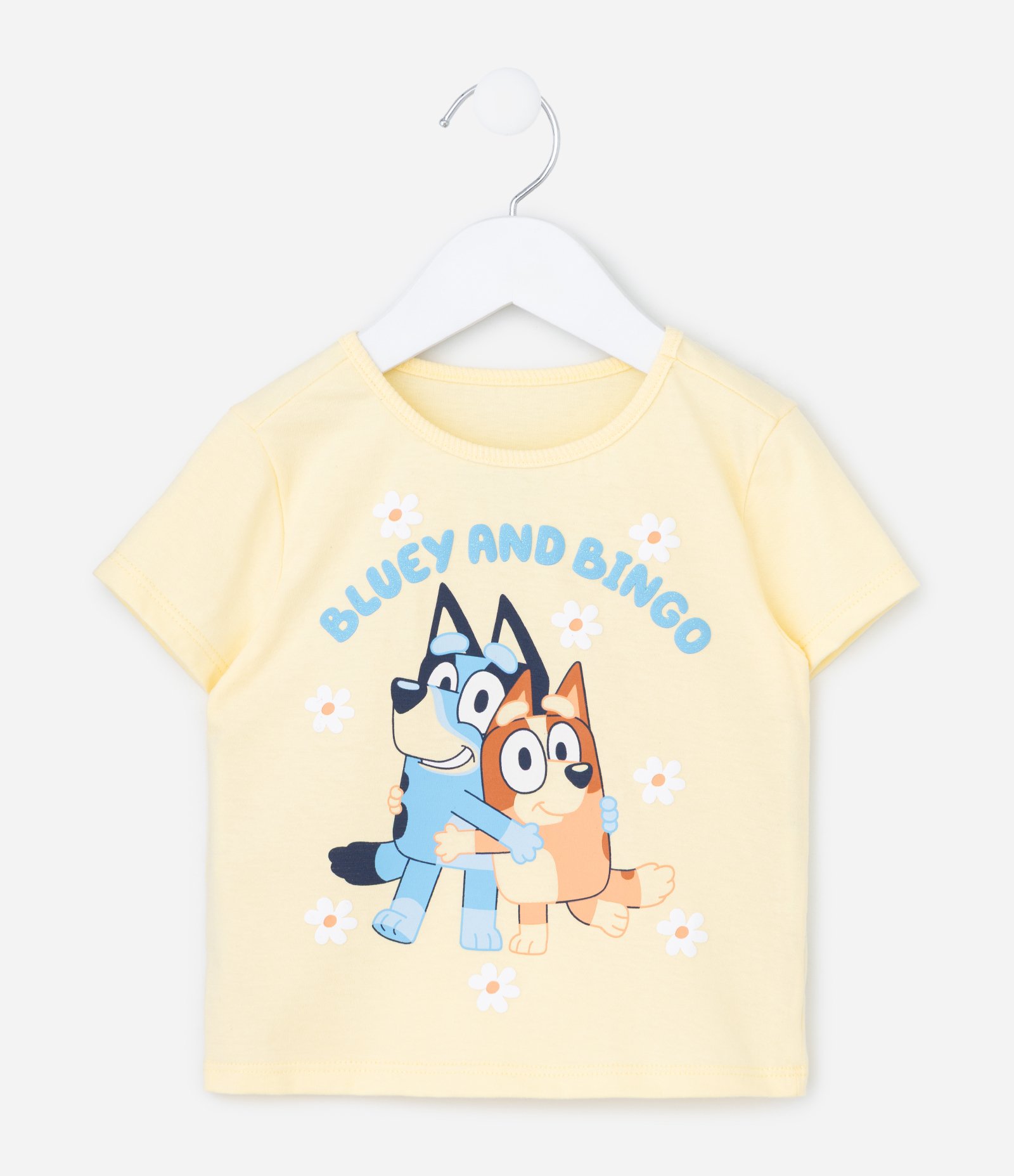 Conjunto Infantil em Algodão com Estampa Bluey - Tam 1 a 6 Anos Amarelo 2