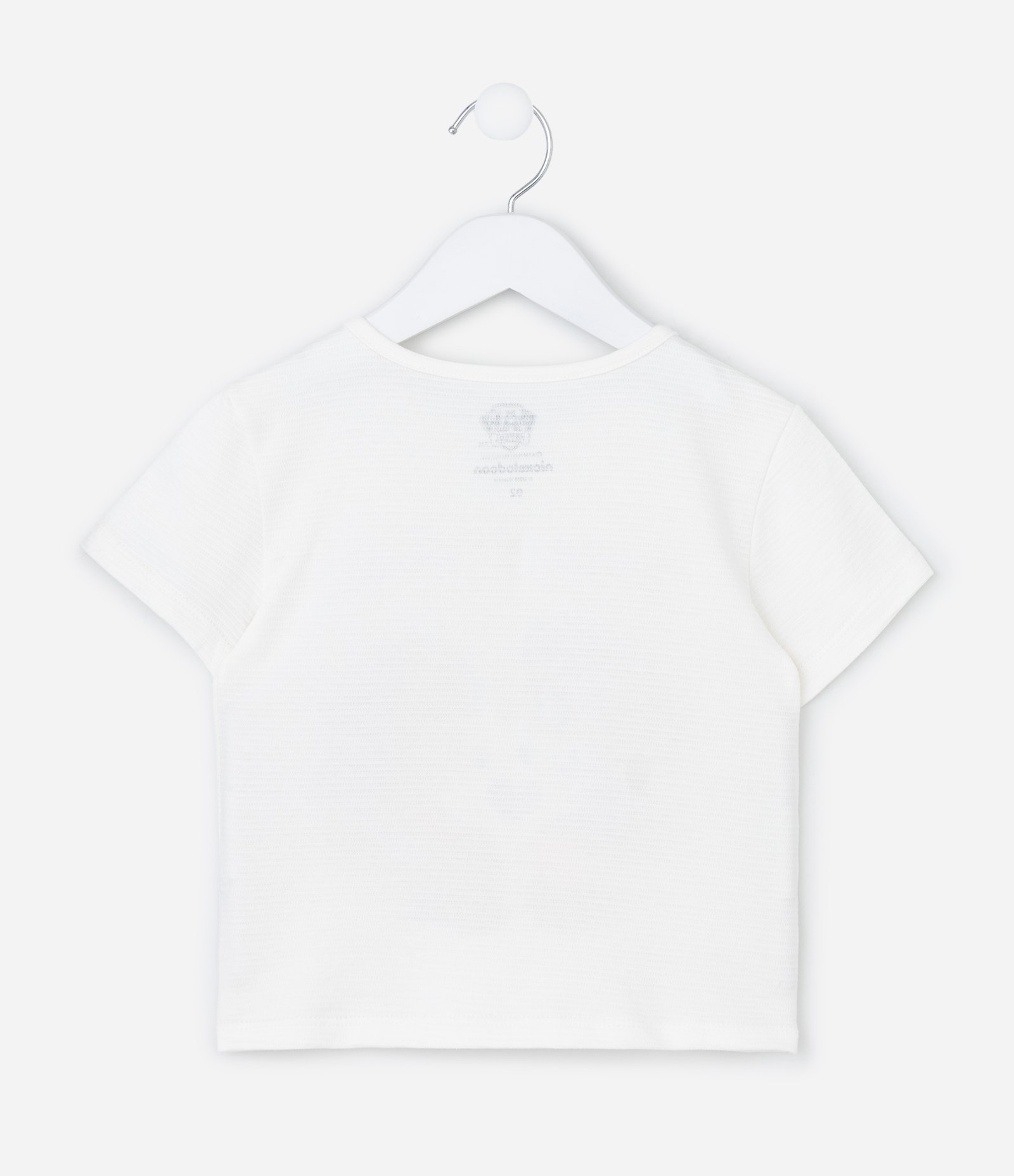 Camiseta Infantil em Algodão com Estampa Sky - Tam 1 a 6 Anos Branco 2