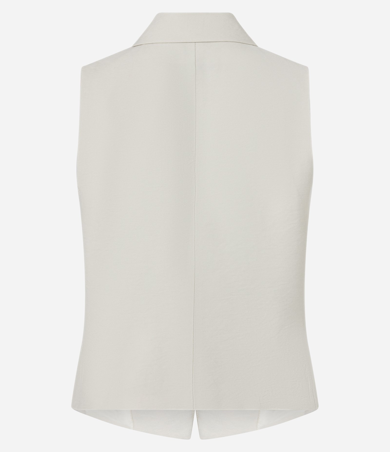 Colete Longo em Viscose com Gola Blazer e Botão Floral Bege 9