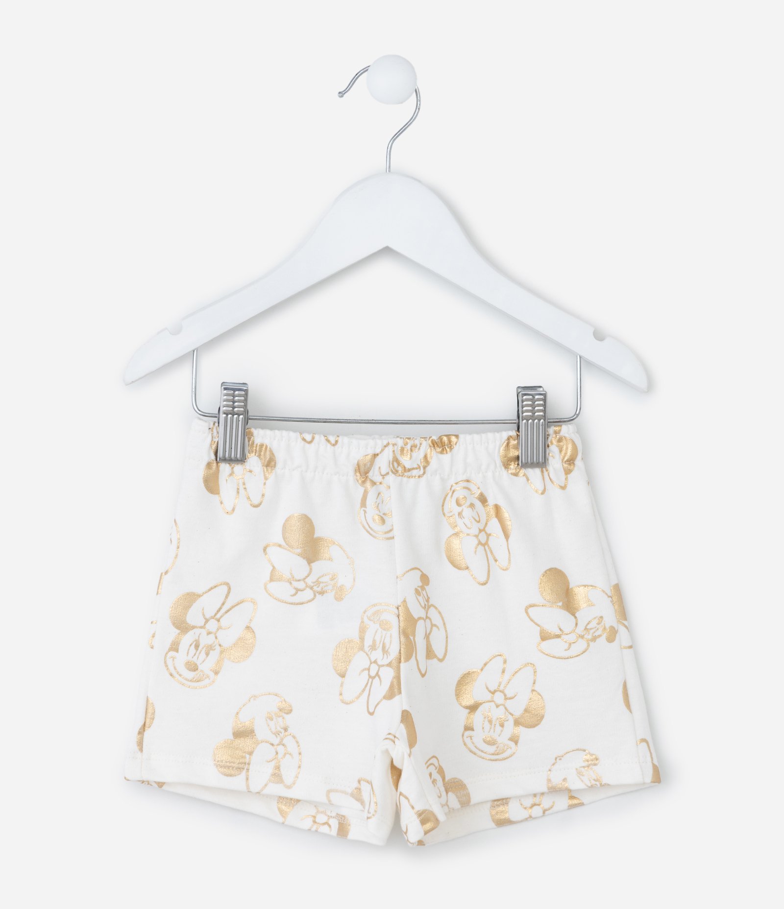 Short Infantil Runner com Estampa Minnie - Tam 1 a 6 Anos Branco 1