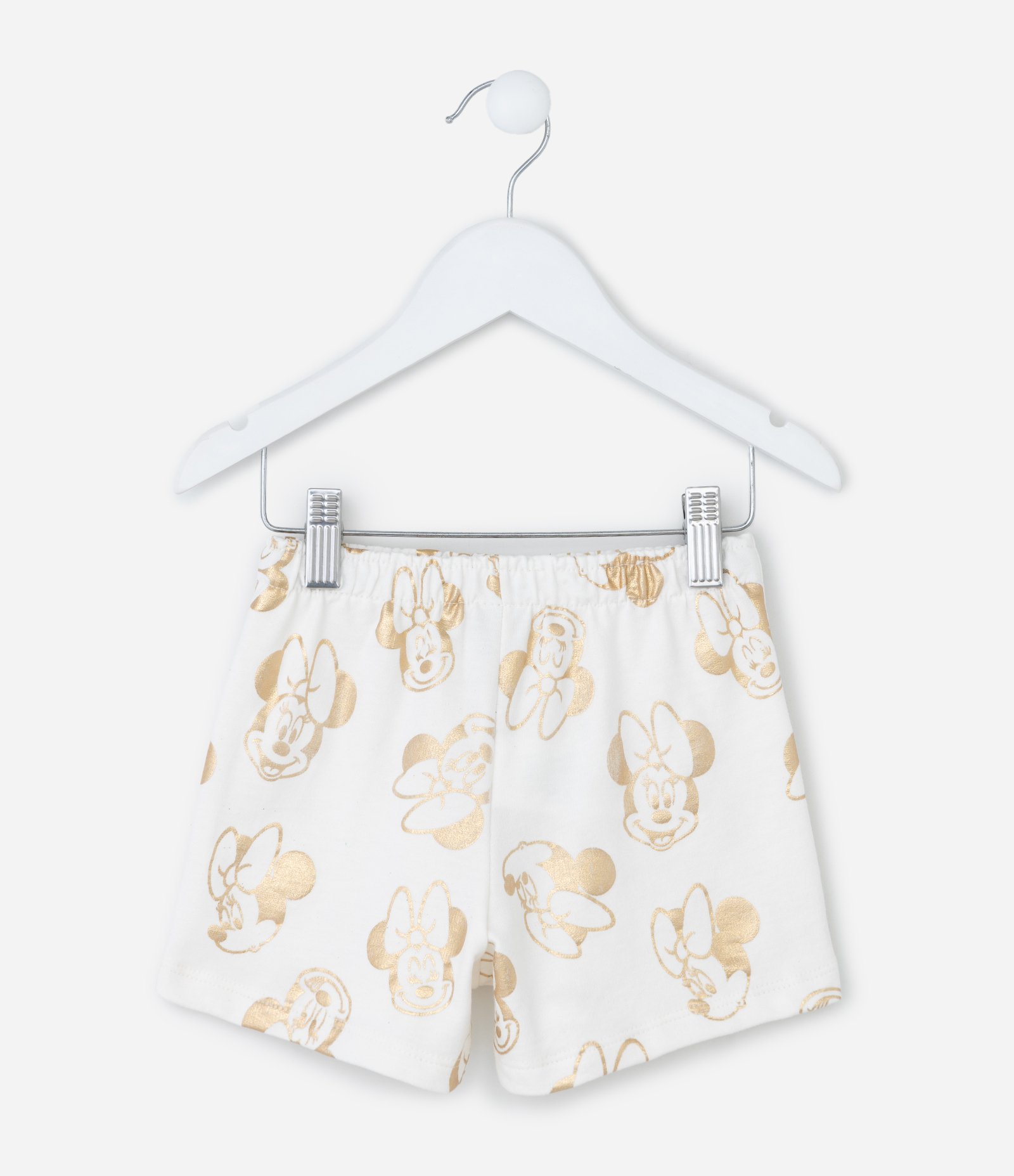Short Infantil Runner com Estampa Minnie - Tam 1 a 6 Anos Branco 2