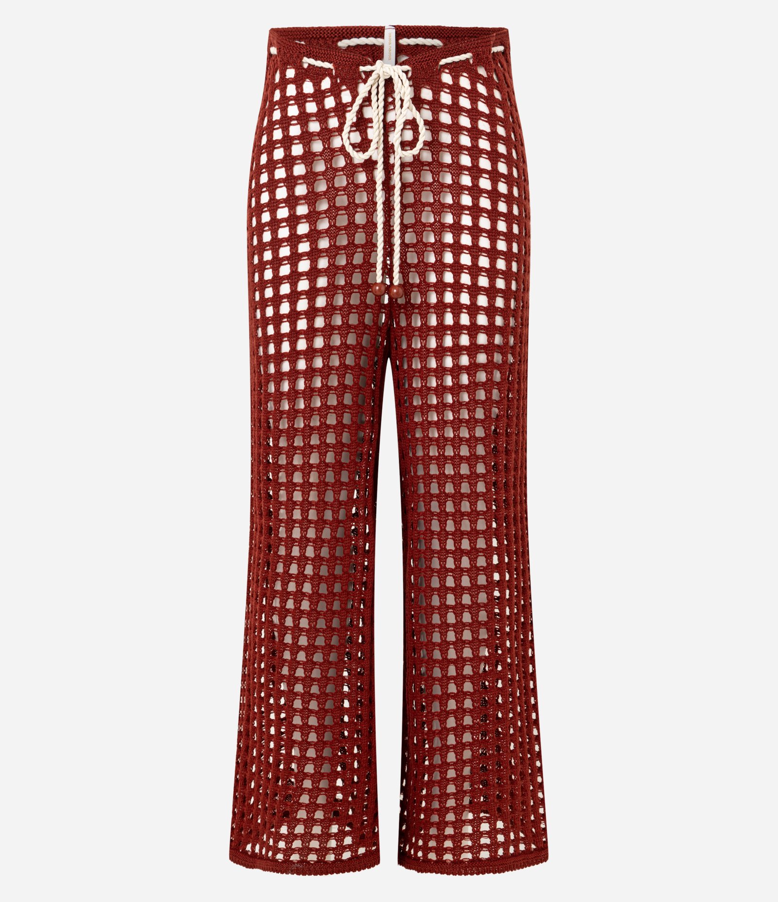 Saída de Praia Calça em Crochê Marrom 4