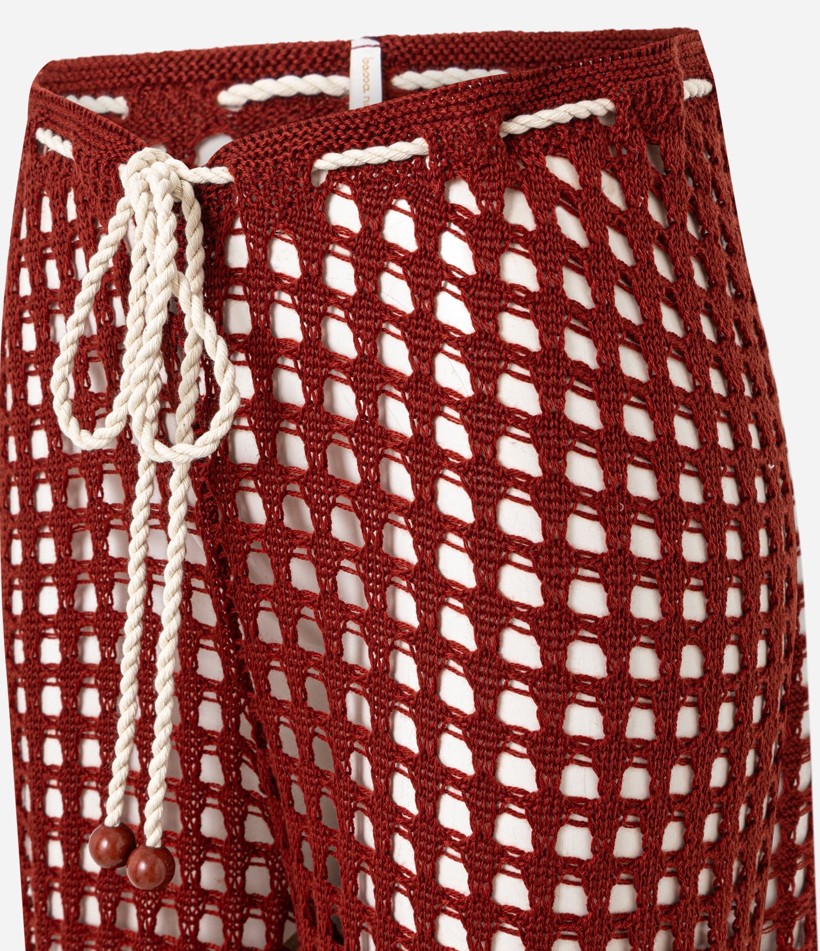 Saída de Praia Calça em Crochê Marrom 5