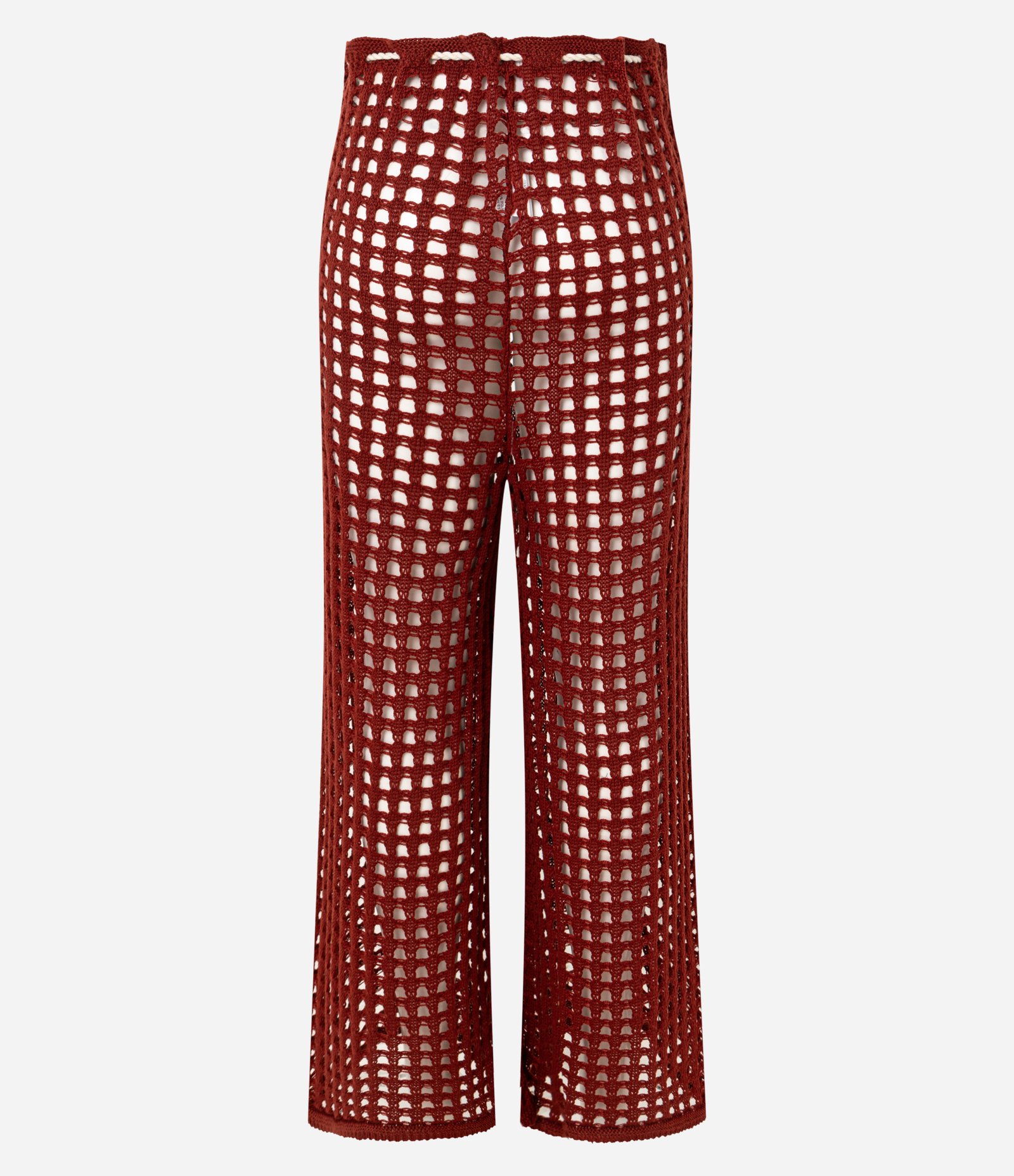 Saída de Praia Calça em Crochê Marrom 6