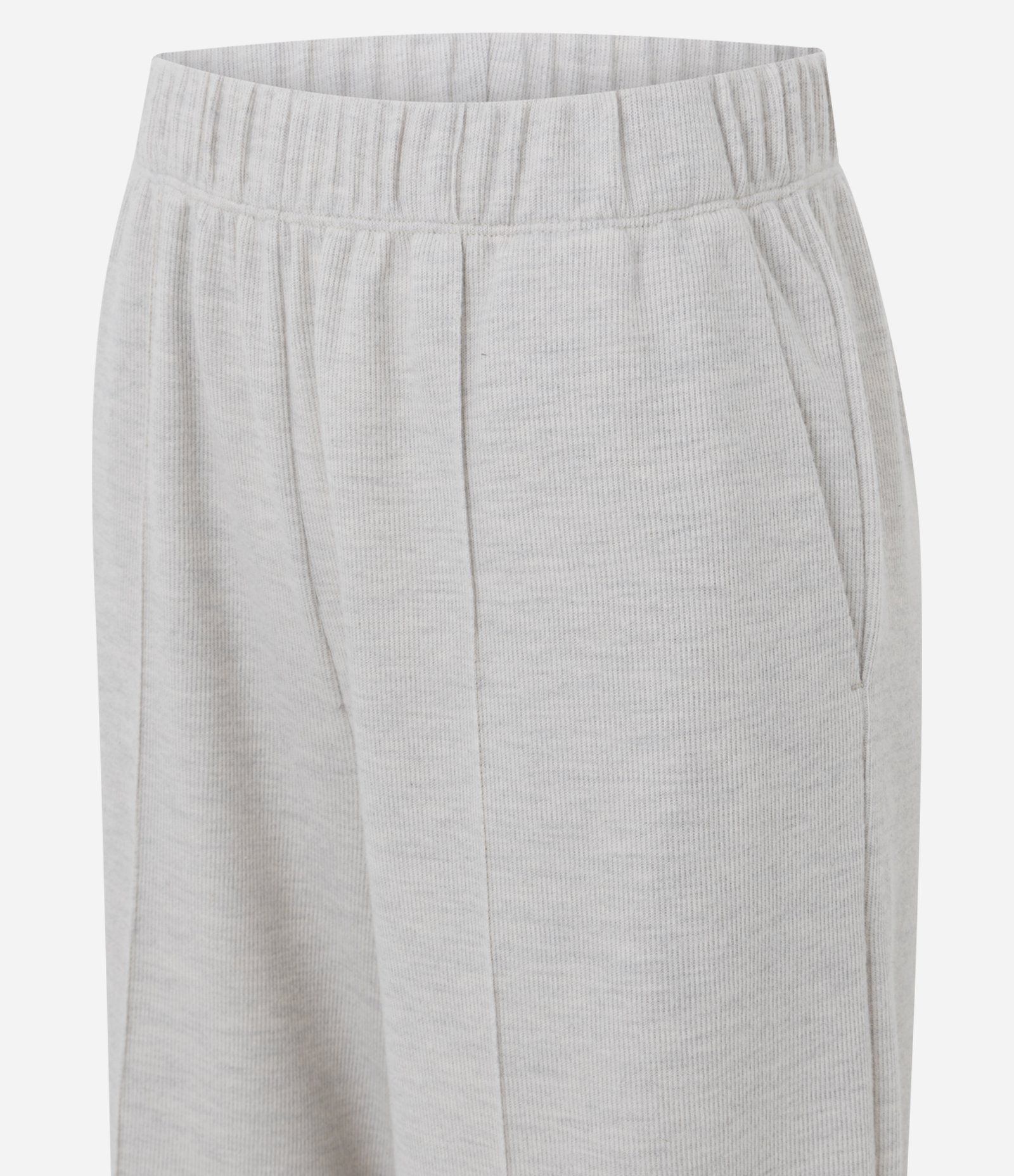 Calça Wide Leg em Moletom Sem Felpa Off White 6