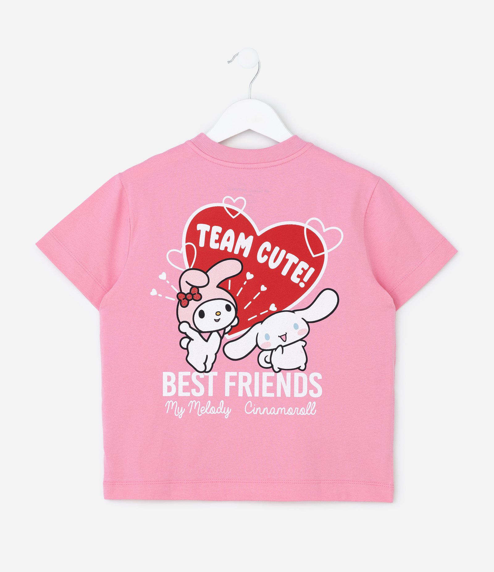 Camiseta Infantil Comfort My Melody e Cinnamoroll - Tam 5 a 14 Anos Rosa 2