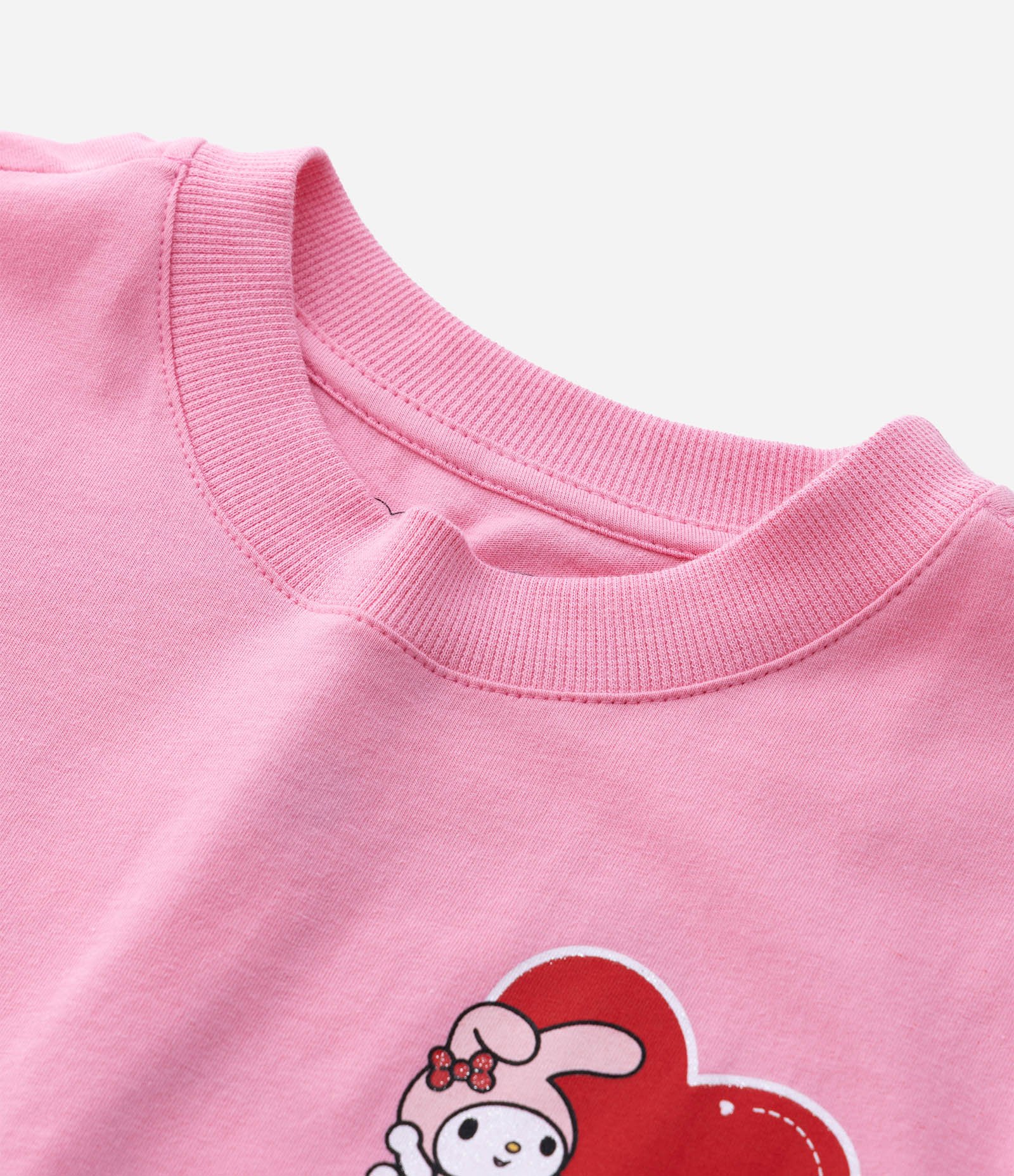 Camiseta Infantil Comfort My Melody e Cinnamoroll - Tam 5 a 14 Anos Rosa 4