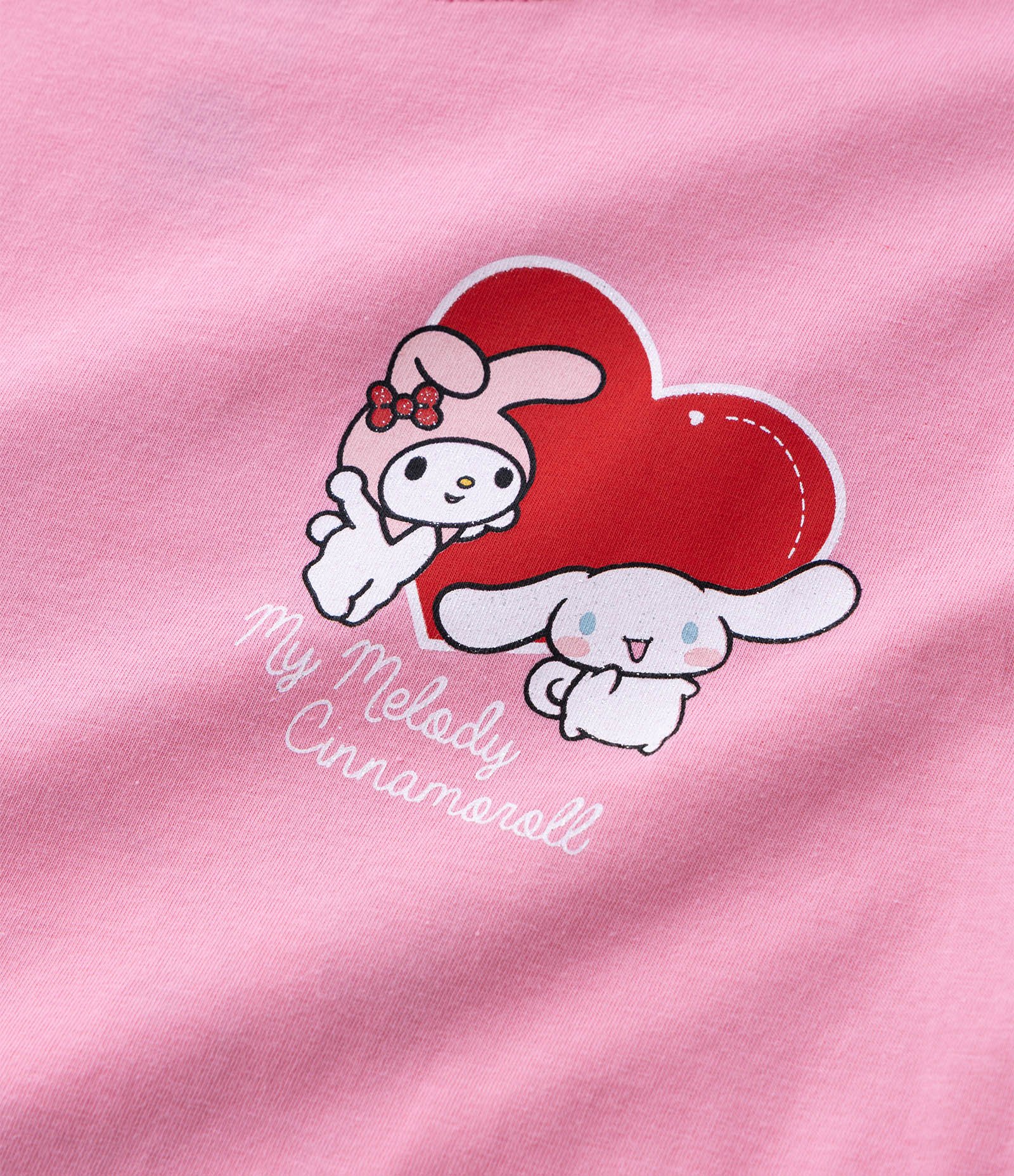 Camiseta Infantil Comfort My Melody e Cinnamoroll - Tam 5 a 14 Anos Rosa 5