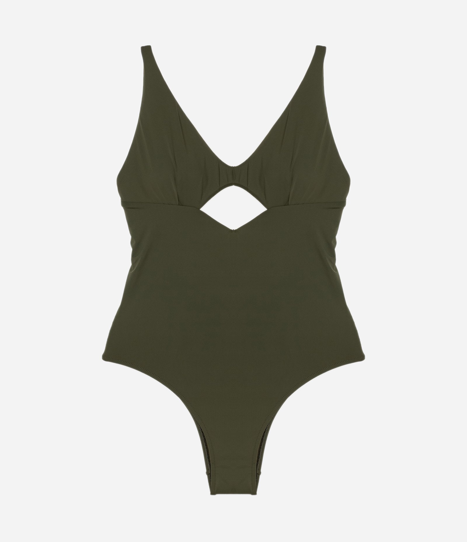 Maiô em Microfibra com Vazado Frontal Verde 4