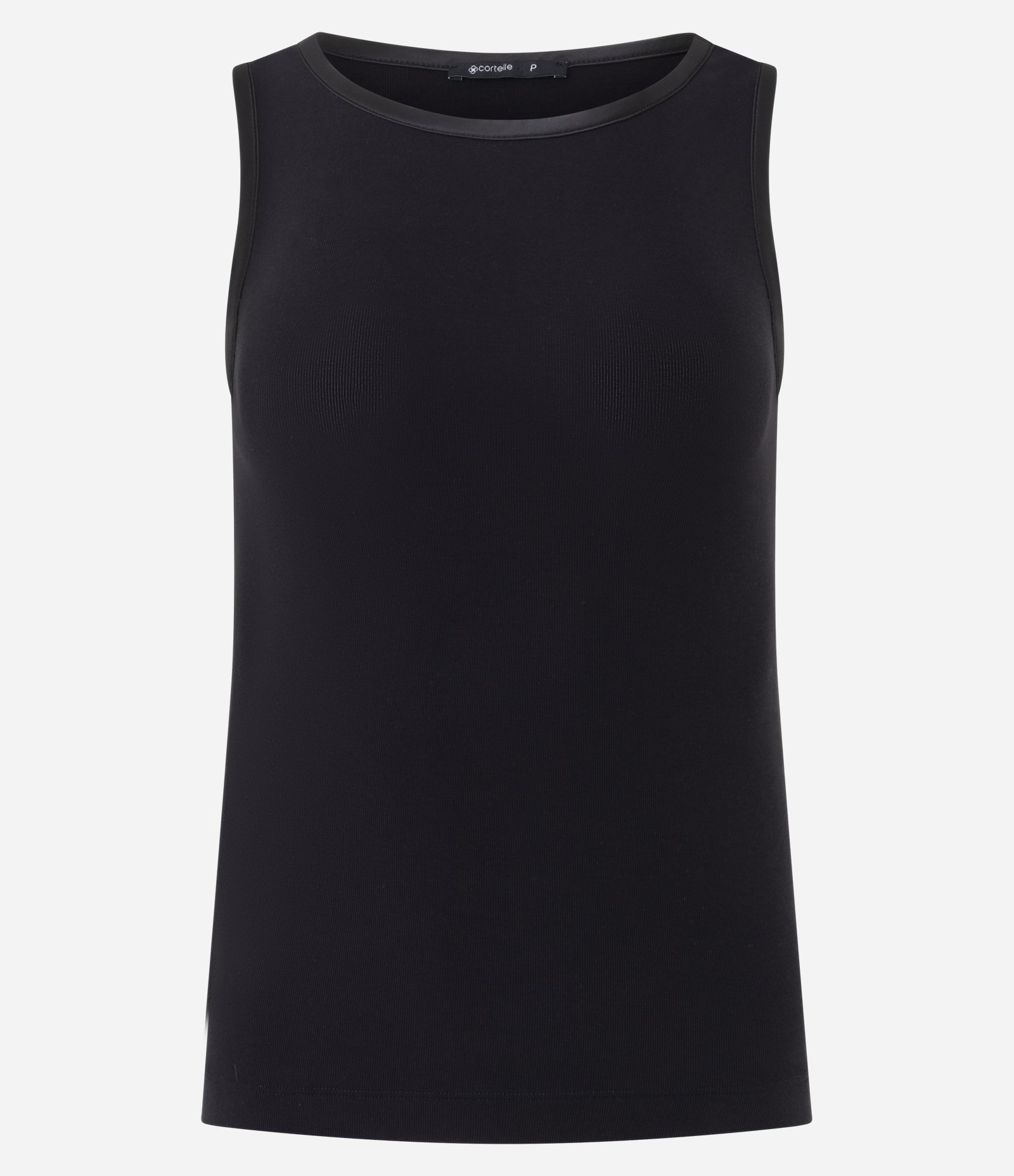 Blusa Básica em Viscose com Gola Redonda Preto 1