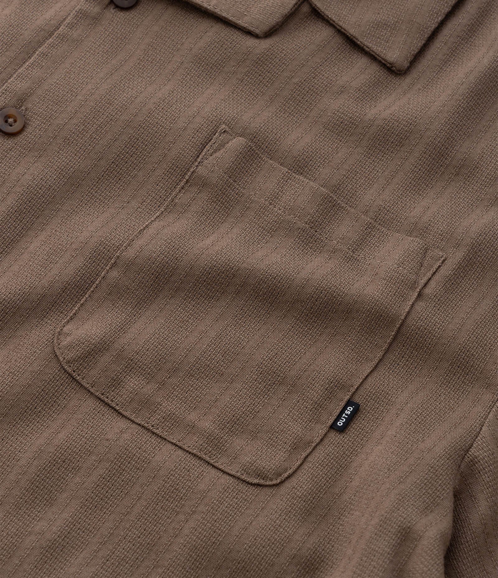 Camisa Boxy em Cotton Dobby Texturizado Marrom 8