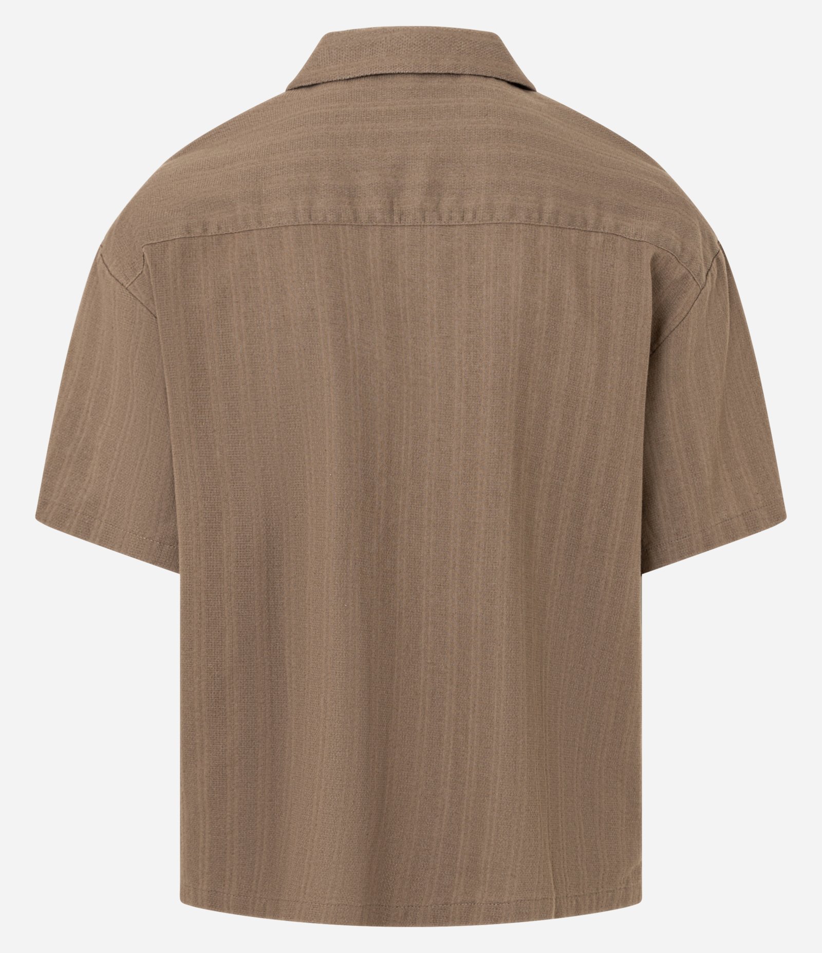 Camisa Boxy em Cotton Dobby Texturizado Marrom 9
