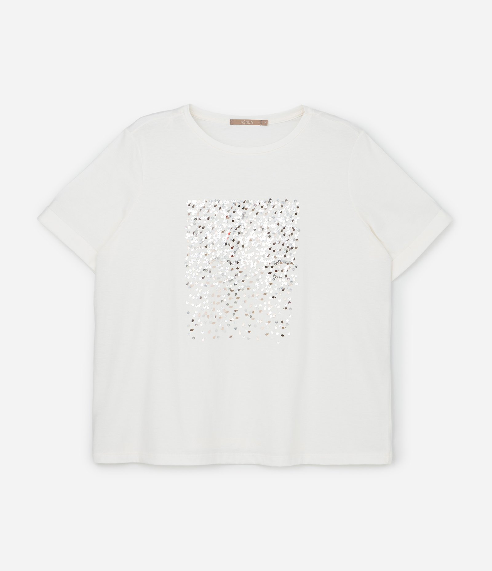 Blusa em Algodão com Chuva de Paetê Curve & Plus Size Branco 5