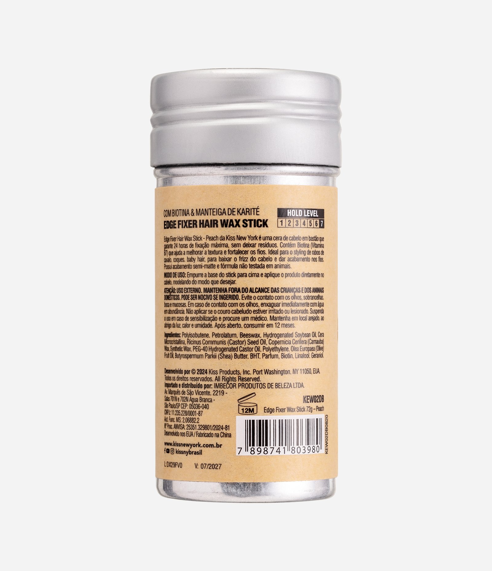 Cera Capilar Edge Fixer Hair Wax Stick Peach 70g 2