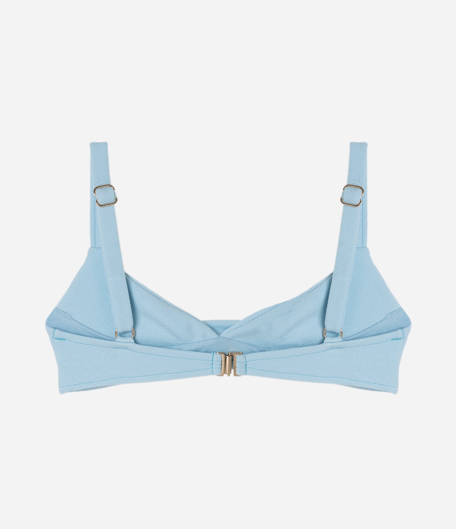 Biquíni Top Camisetinha em Microfibra Texturizada Azul 6