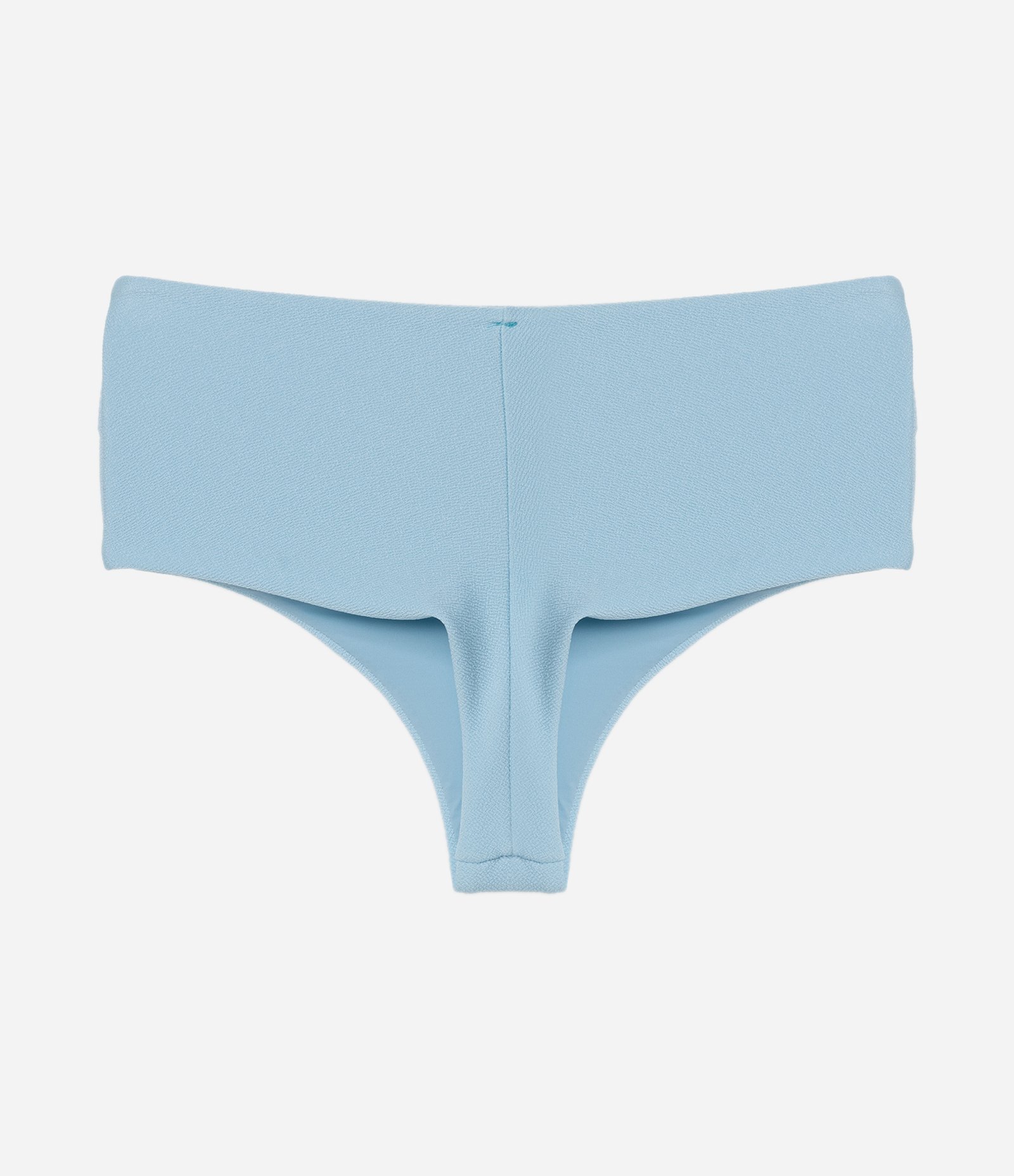 Biquíni Calcinha Hot Pants em Microfibra Texturizada Azul 6