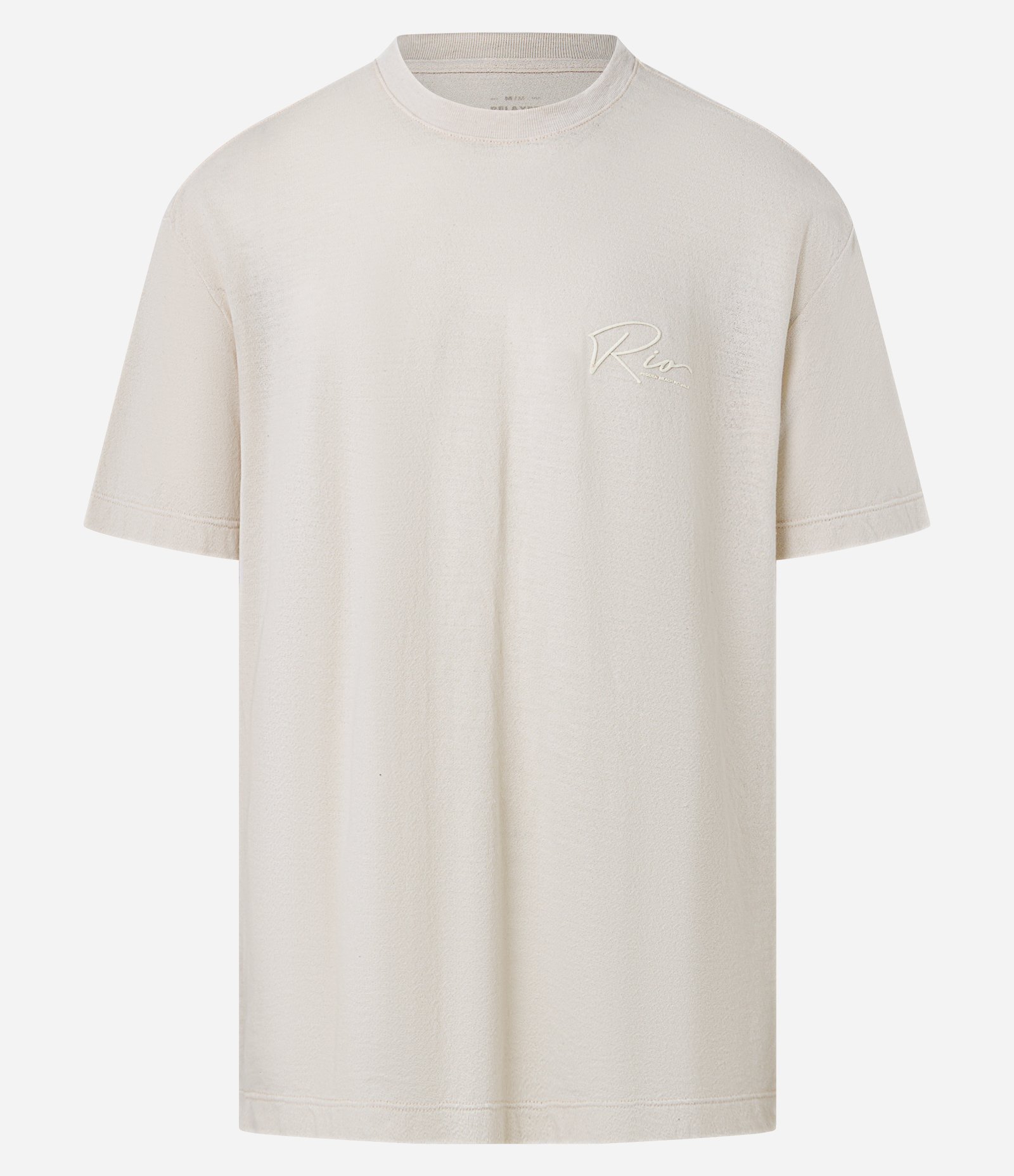Camiseta Relaxed em Algodão com Lettering em Revelo Rio Bege 8