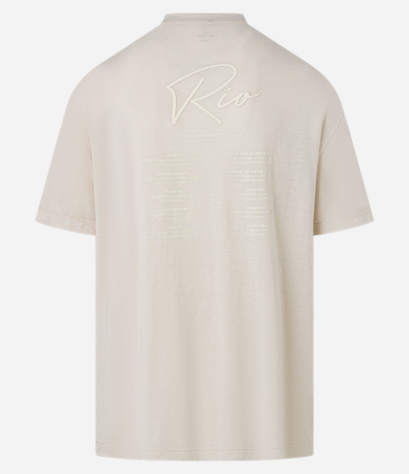 Camiseta Relaxed em Algodão com Lettering em Revelo Rio Bege 9