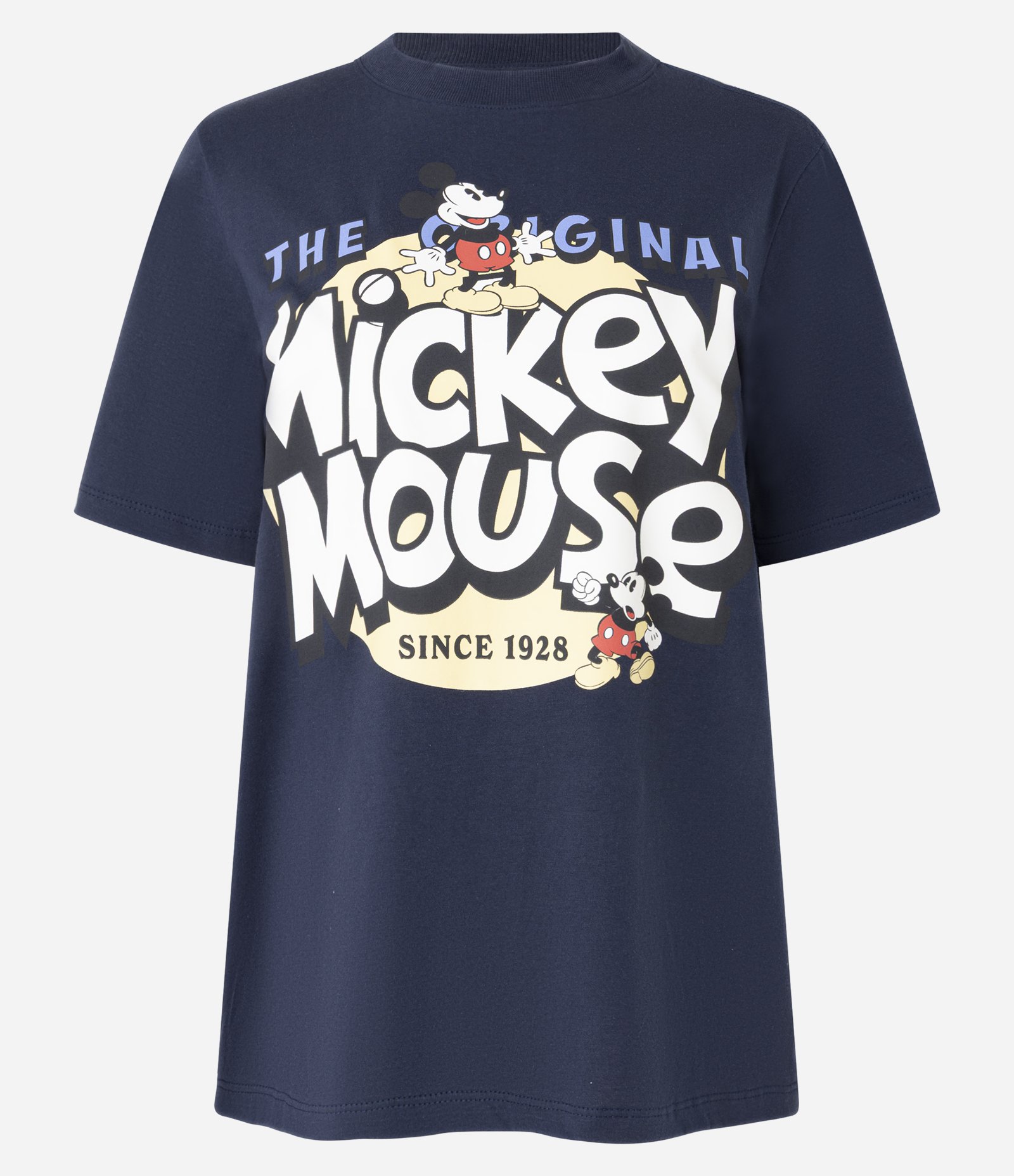 Camiseta Alongada em Algodão com Estampa Mickey Mouse Azul 4