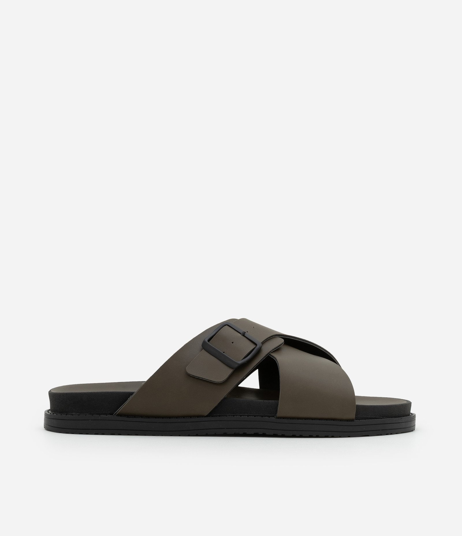 Sandália com Tiras Largas Cruzadas Verde 1