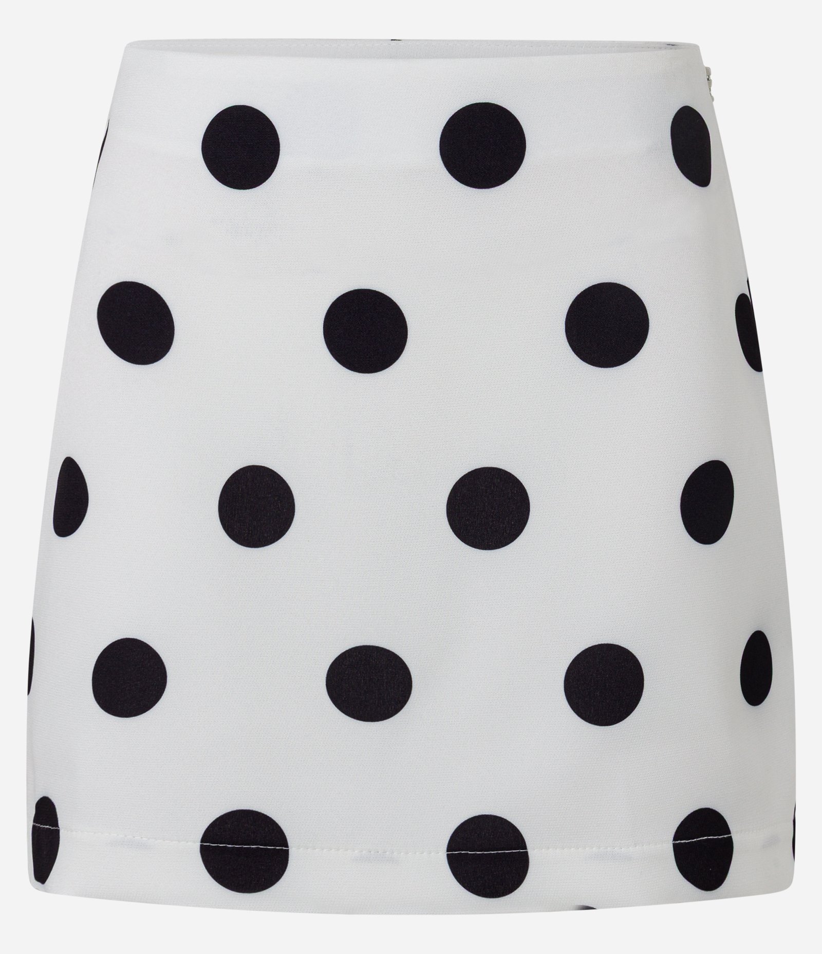 Saia Curta Alfaiataria com Estampa Poá Branco/Preto 6