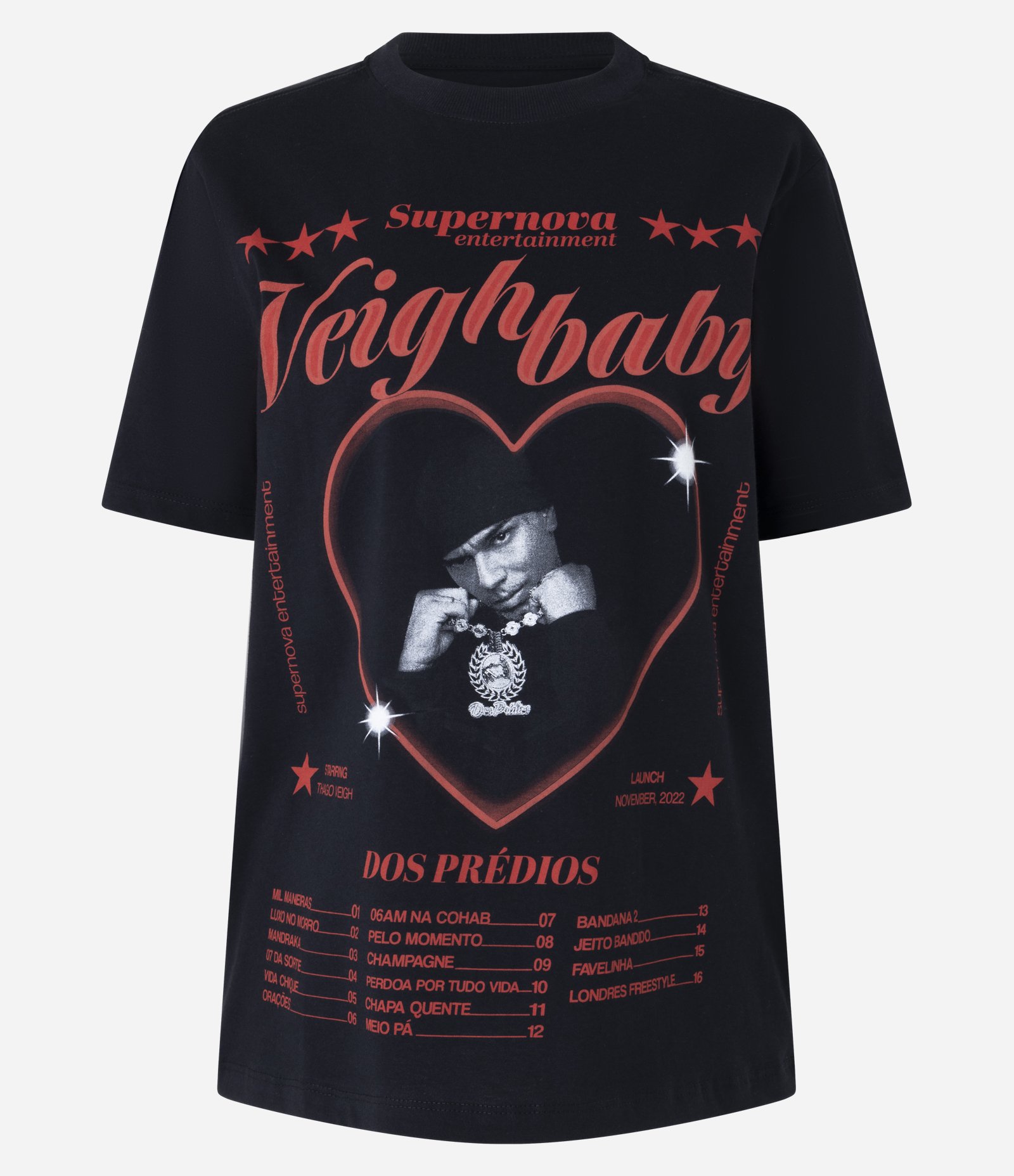 Camiseta em Algodão com Estampa Veigh Baby Preto 7