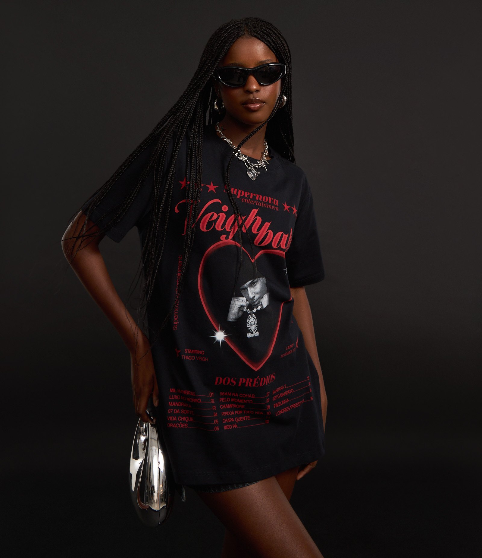 Camiseta em Algodão com Estampa Veigh Baby Preto 4