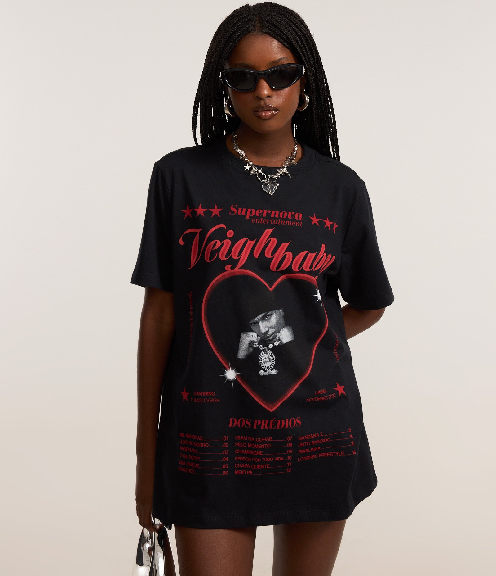 Camiseta em Algodão com Estampa Veigh Baby Preto 3