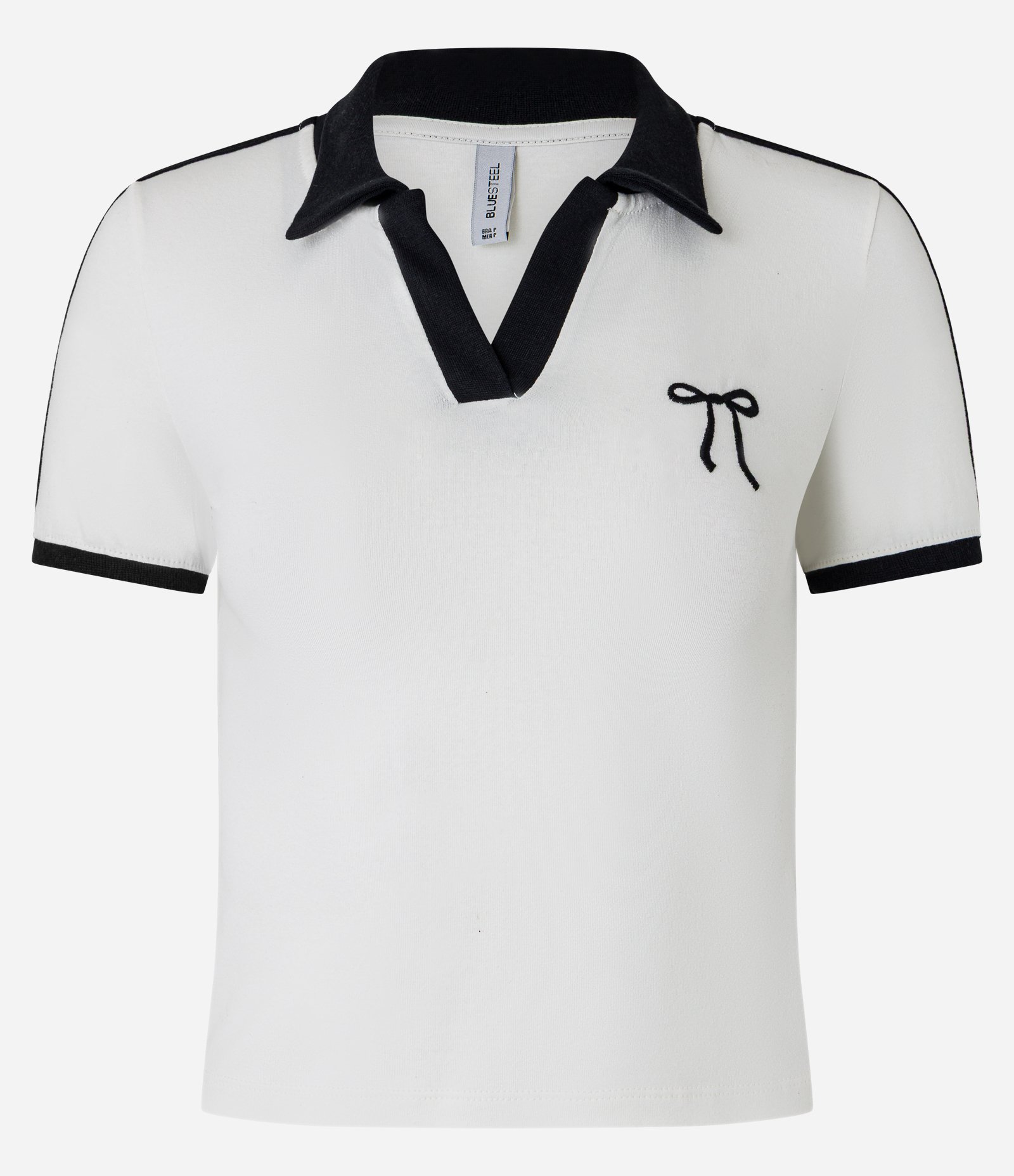 Blusa Polo em Algodão com Bordado de Lacinho Branco 4