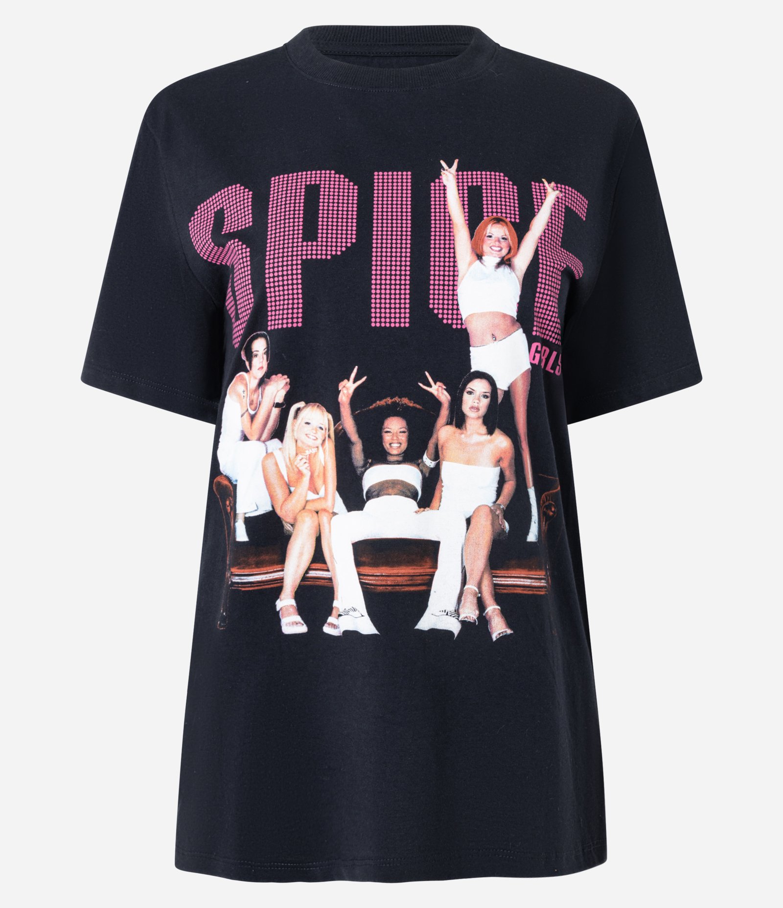 Camiseta em Algodão com Estampa Frente e Costas Spice Girls Preto 5