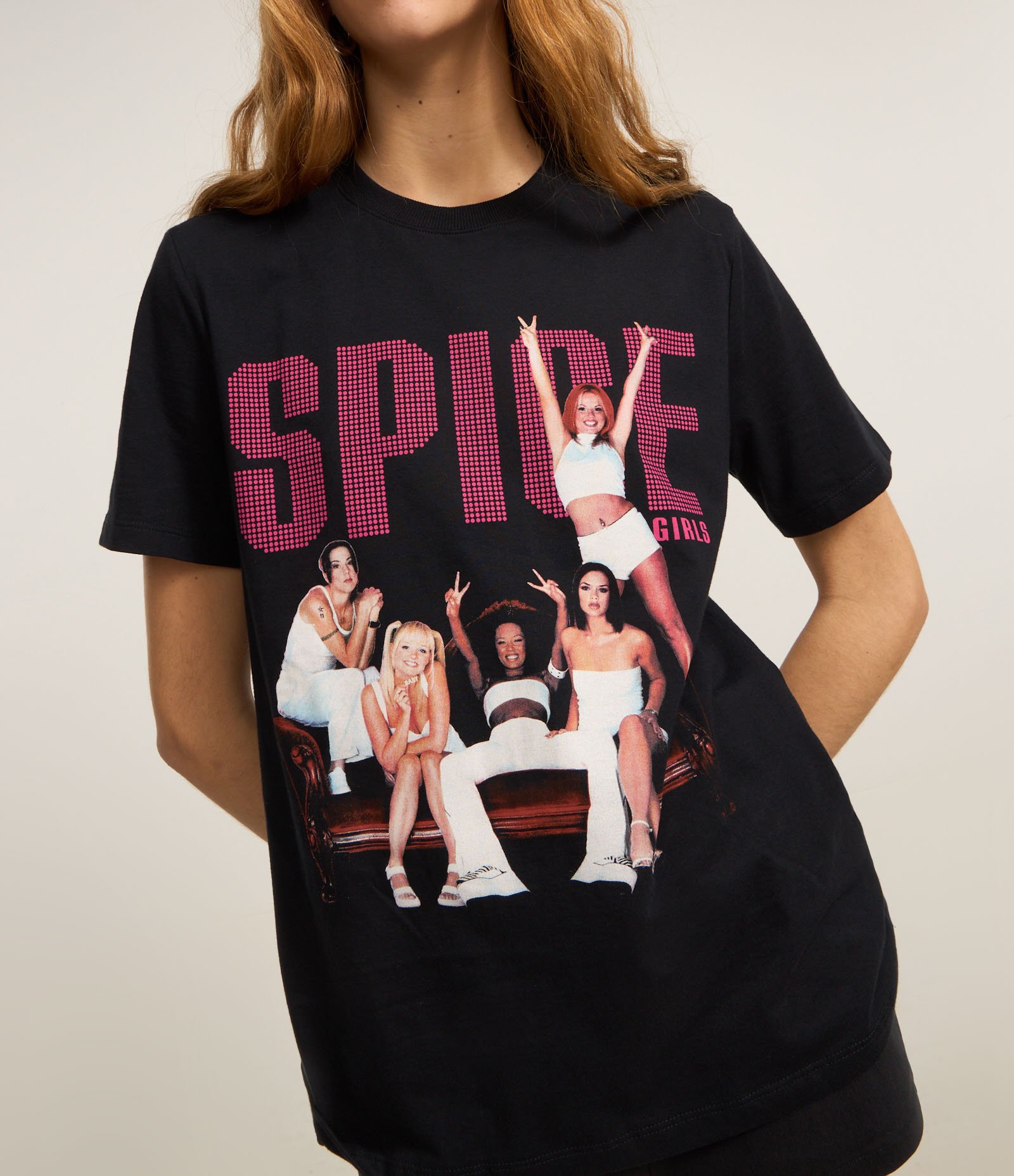Camiseta em Algodão com Estampa Frente e Costas Spice Girls Preto 4